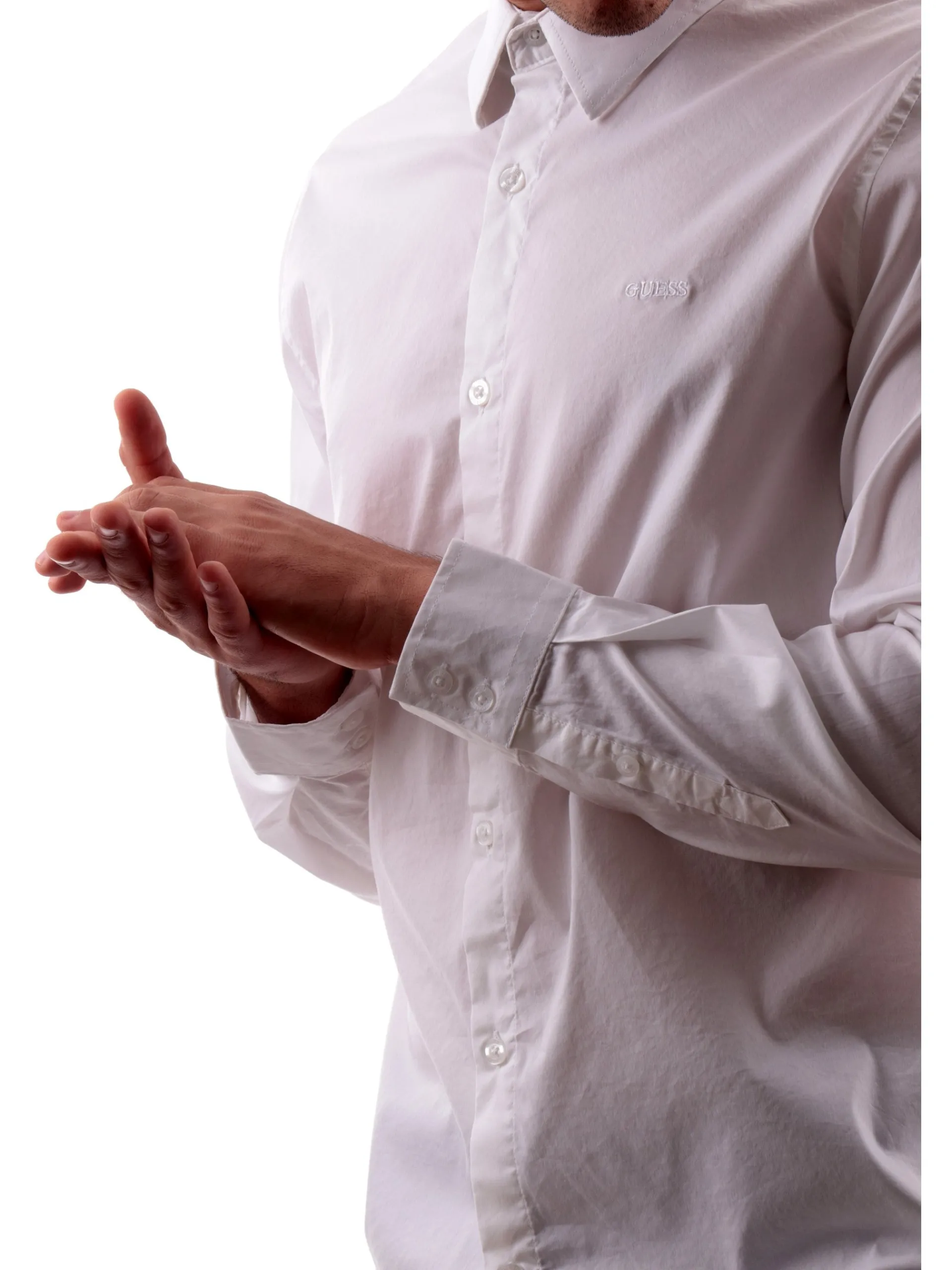 GUESS Camicie*Camicia bianca da uomo M1YH20W7ZK1
