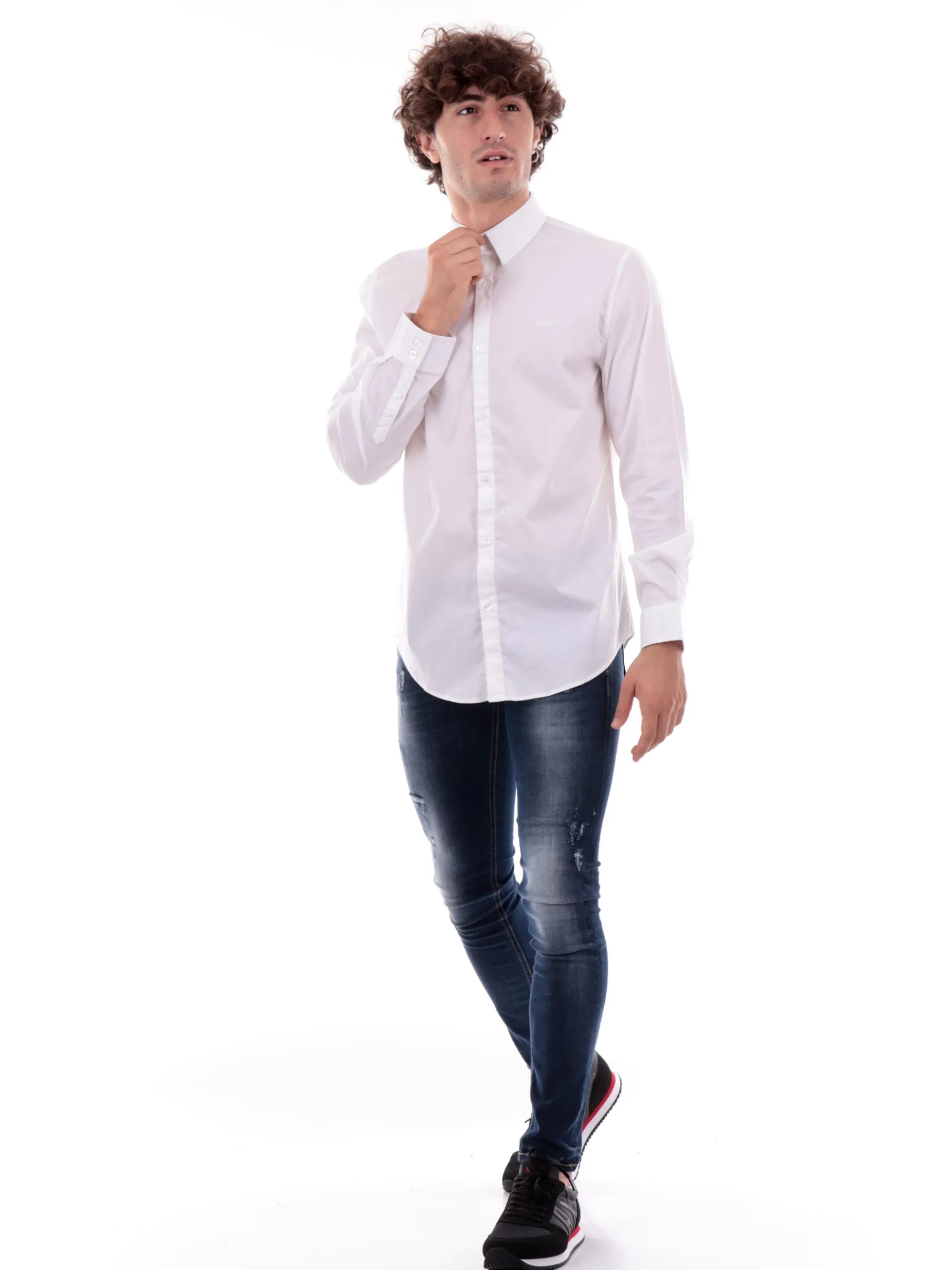 GUESS Camicie*Camicia bianca da uomo M1YH20W7ZK1
