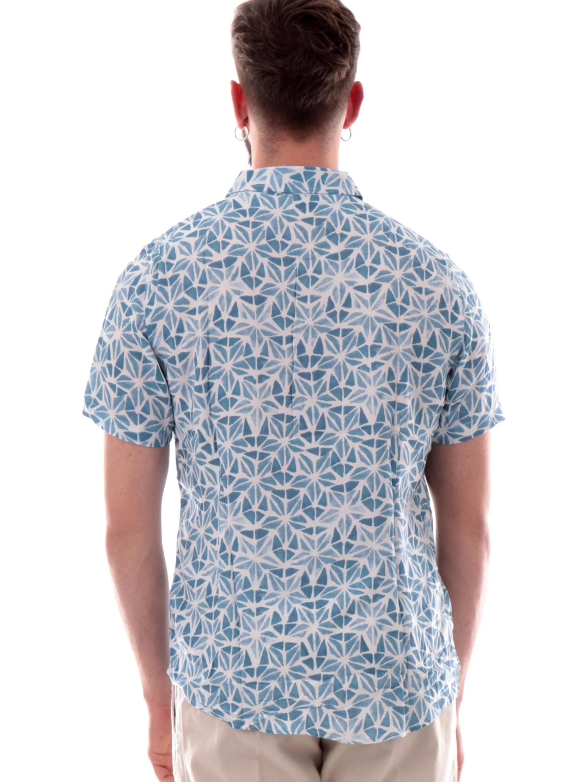 GUESS Camicie*Camicia Hawaiana blu da uomo maniche corte M5GH58WD4Z2