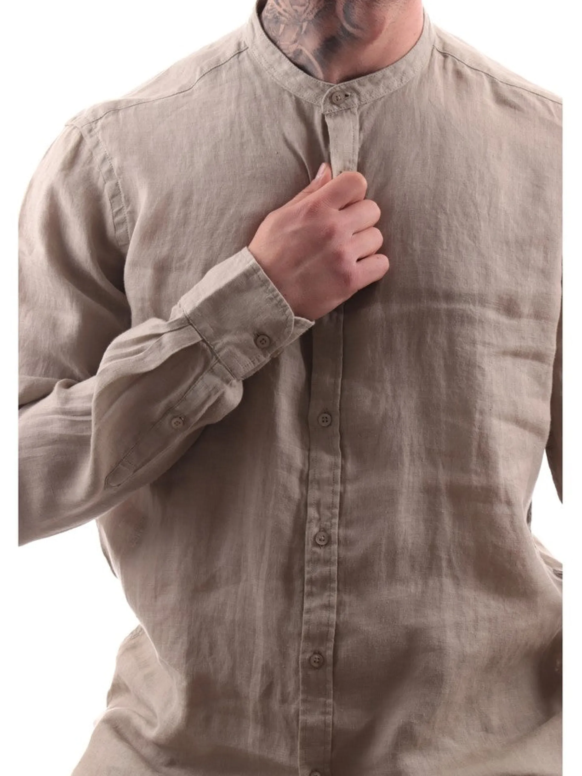 IMPURE Camicie*Camicia beige da uomo SHL1345