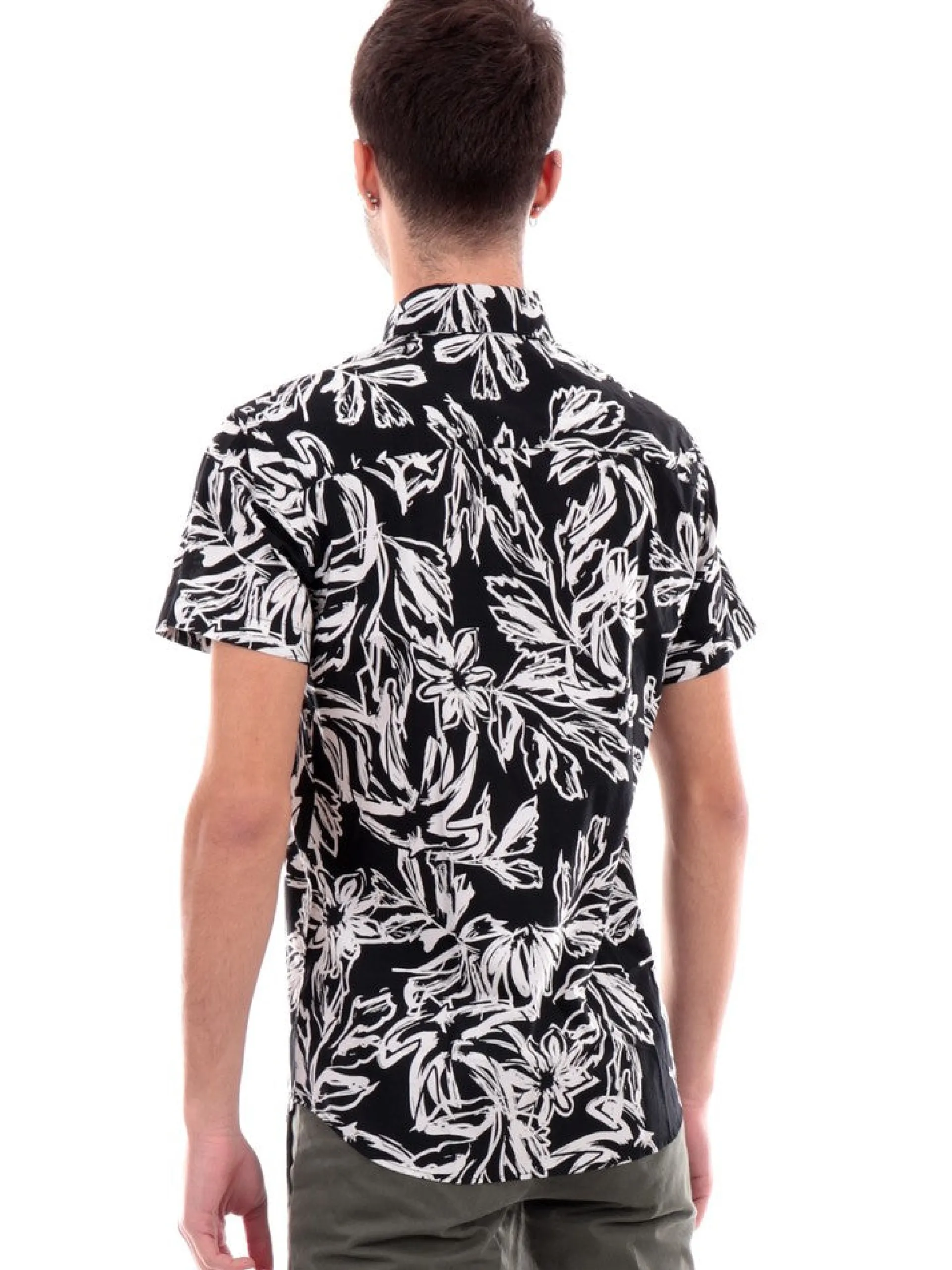 JACK&JONES Camicie*Camicia Jack Jones maniche corte a fantasia fiori 12251023