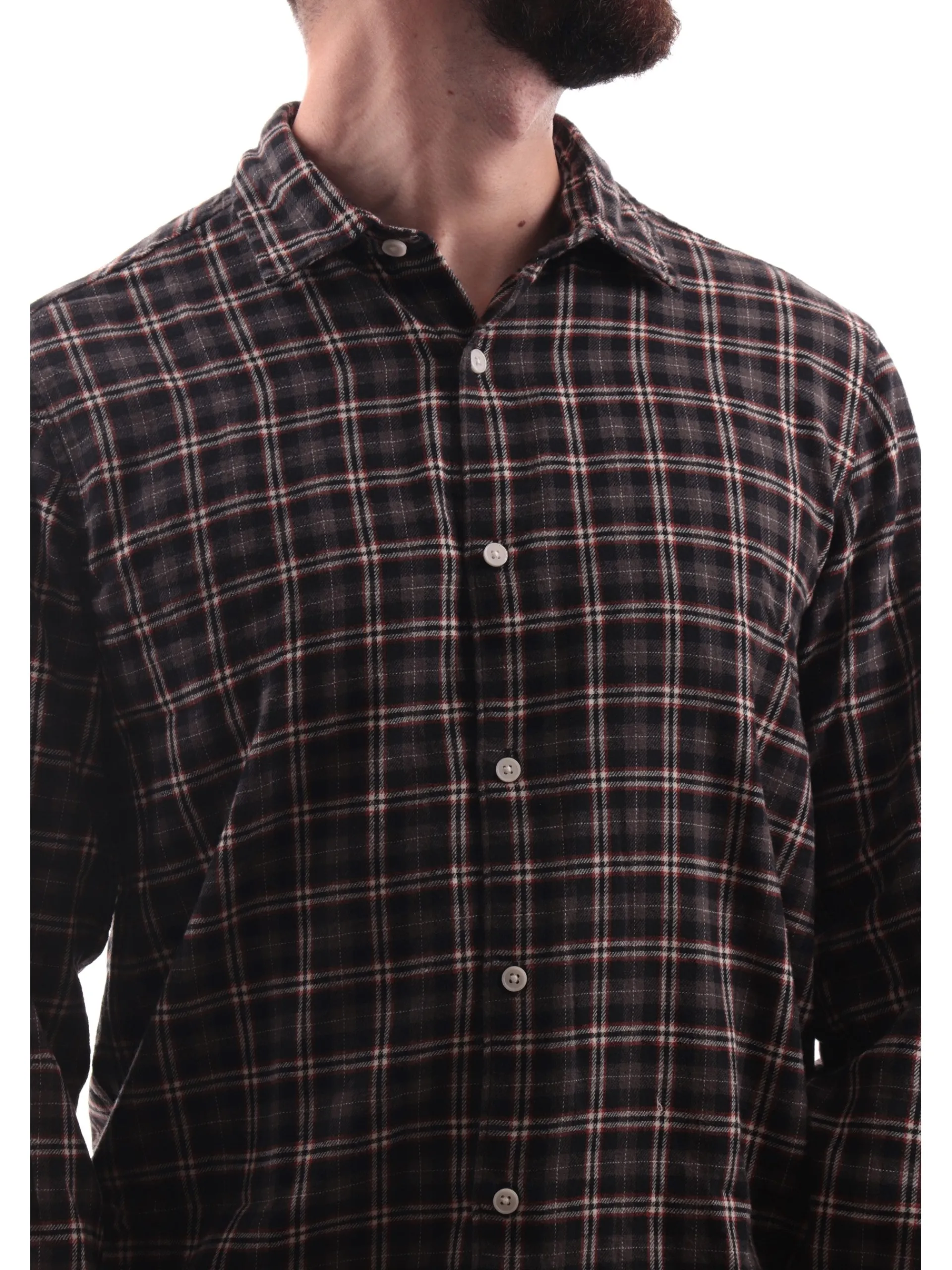 JACK&JONES Camicie*Camicia Jack Jones nera in flanella da uomo a quadri 12260776
