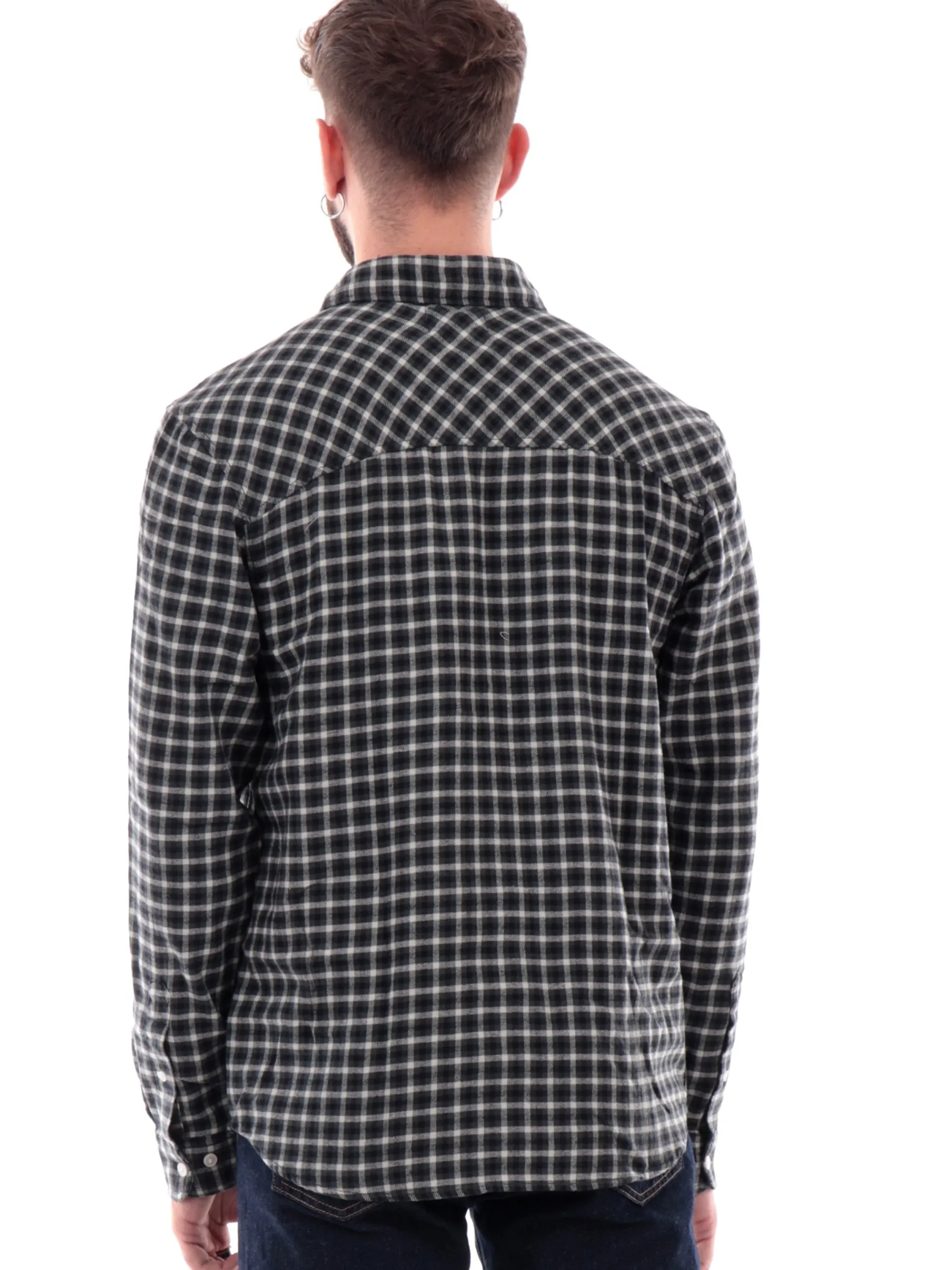 JACK&JONES Camicie*Camicia Jack Jones verde in flanella da uomo a quadri 12260776