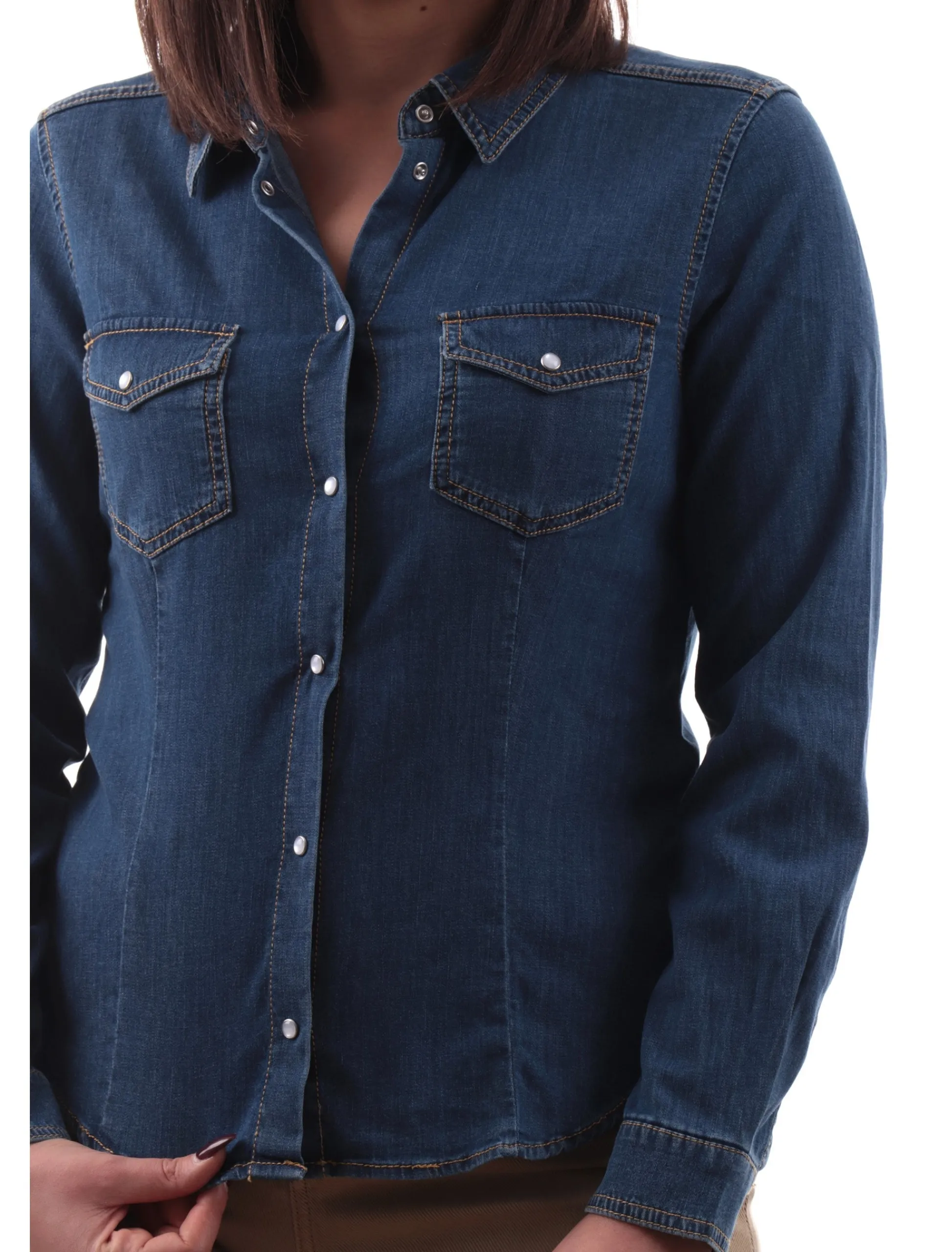 EMME MARELLA Top & Camicie*Camicia jeans da donna taschini frontali SEM
