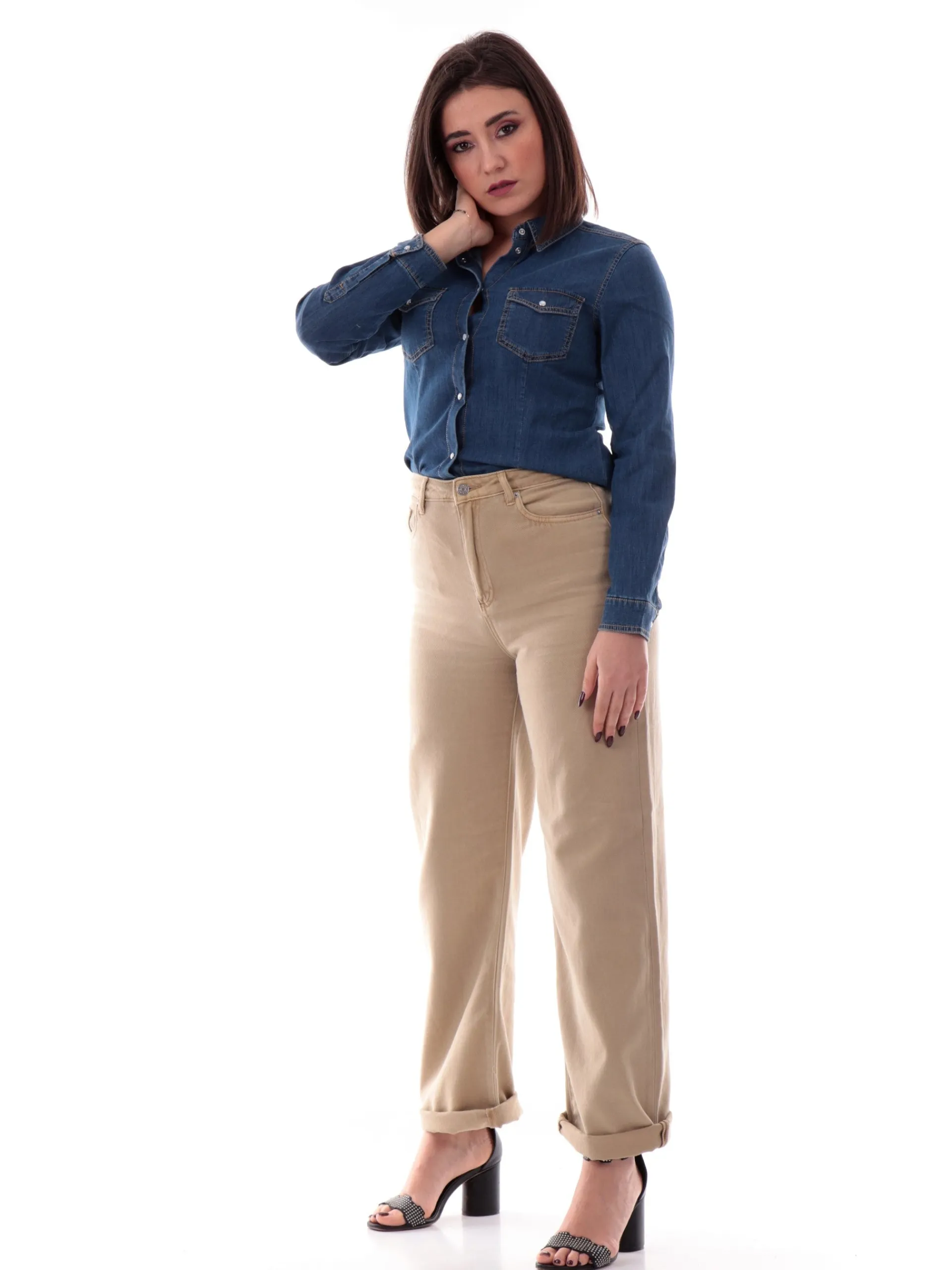 EMME MARELLA Top & Camicie*Camicia jeans da donna taschini frontali SEM