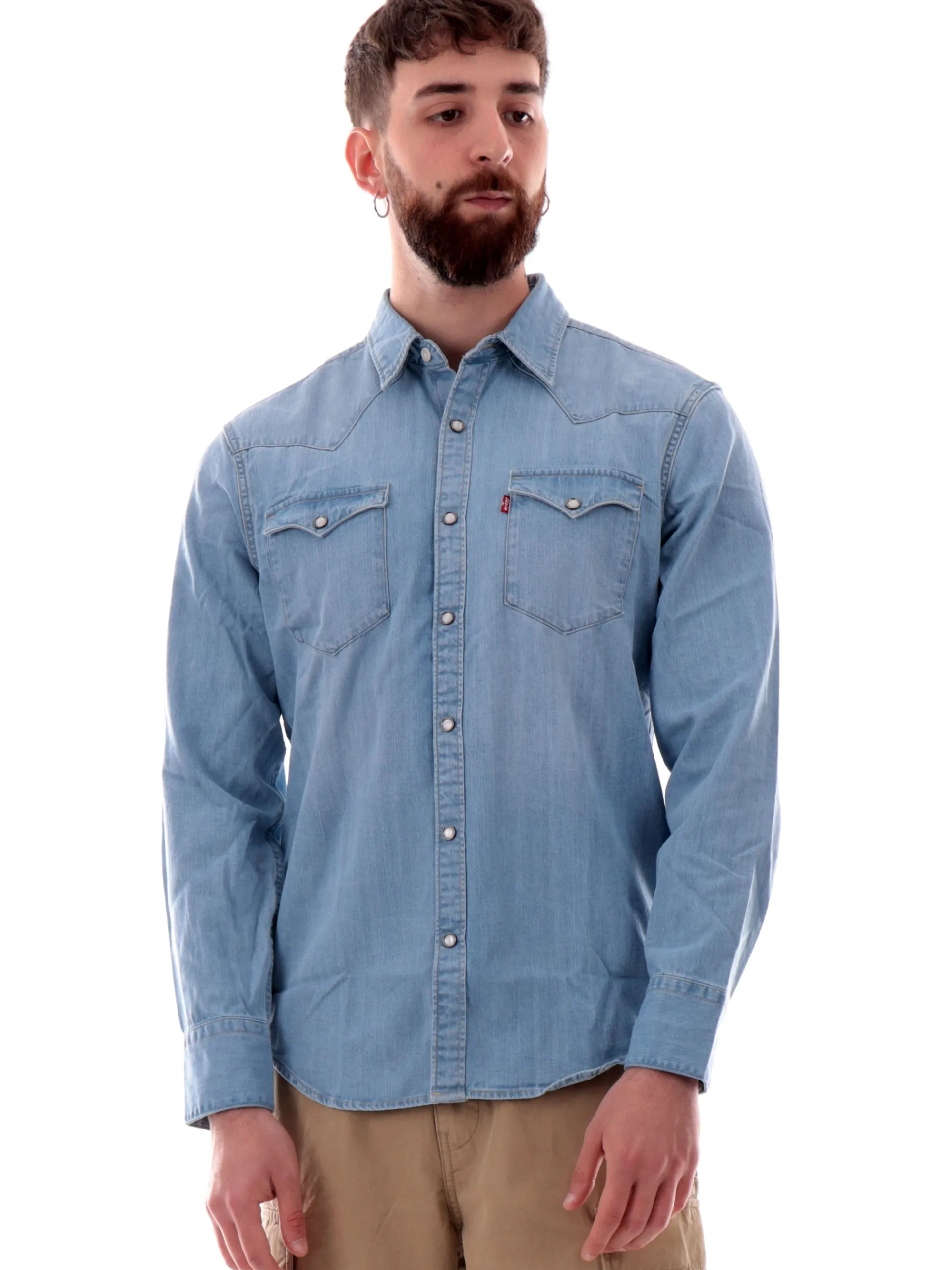 LEVIS Camicie*Camicia jeans blu da uomo Barstow Western Standard 8574400