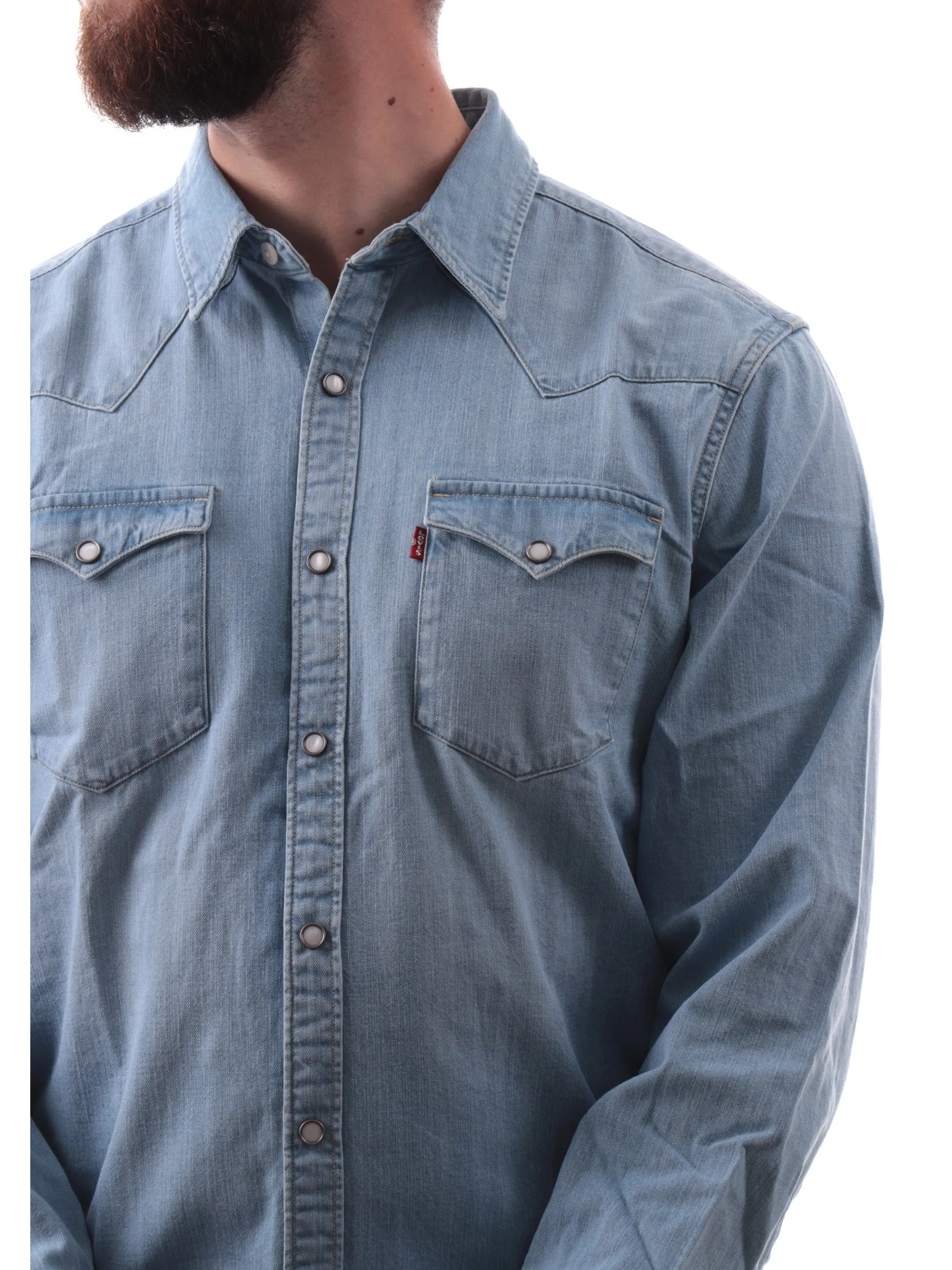 LEVIS Camicie*Camicia jeans blu da uomo Barstow Western Standard 8574400