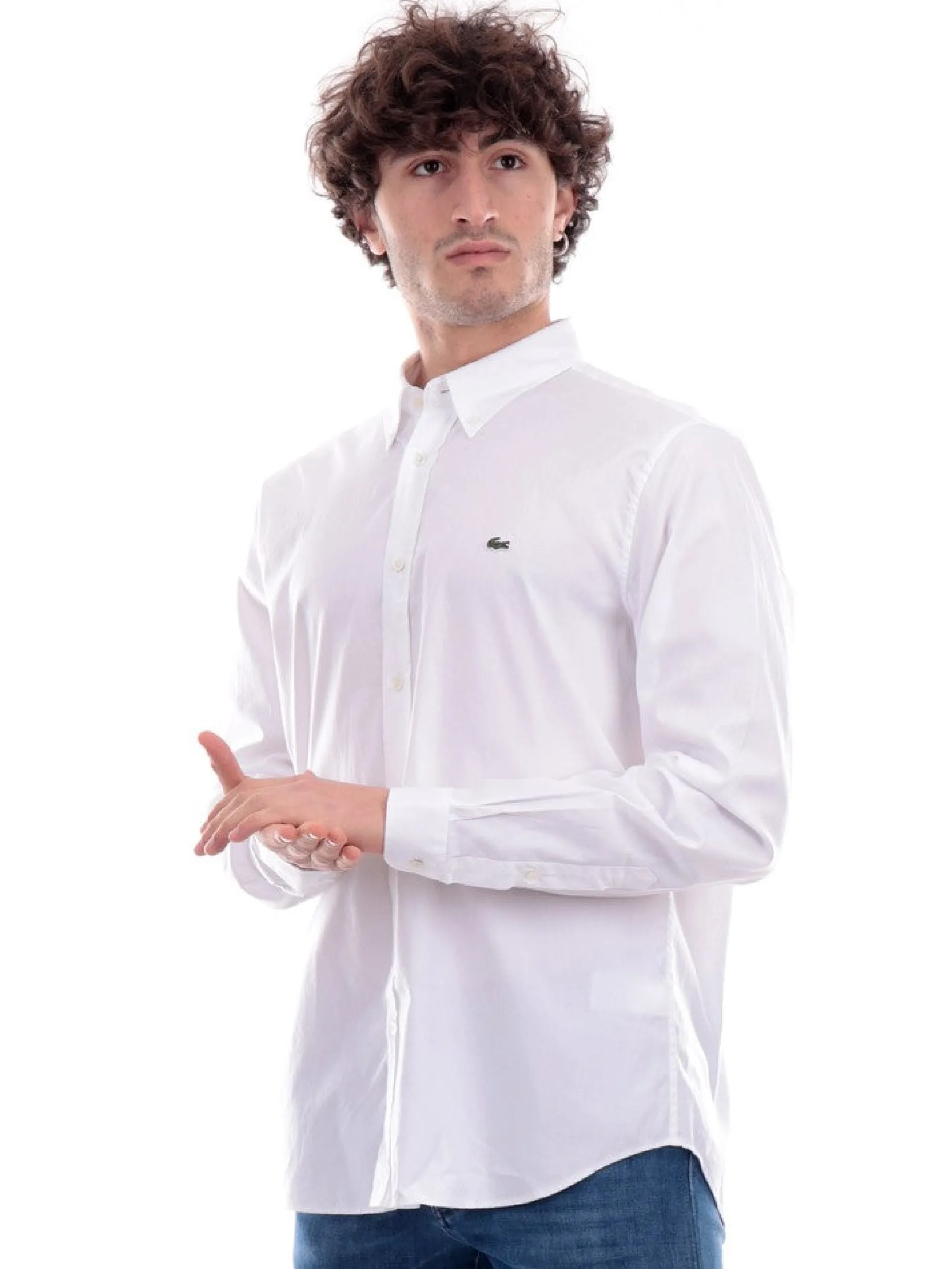 LACOSTE Camicie*Camicia bianca da uomo CH2933