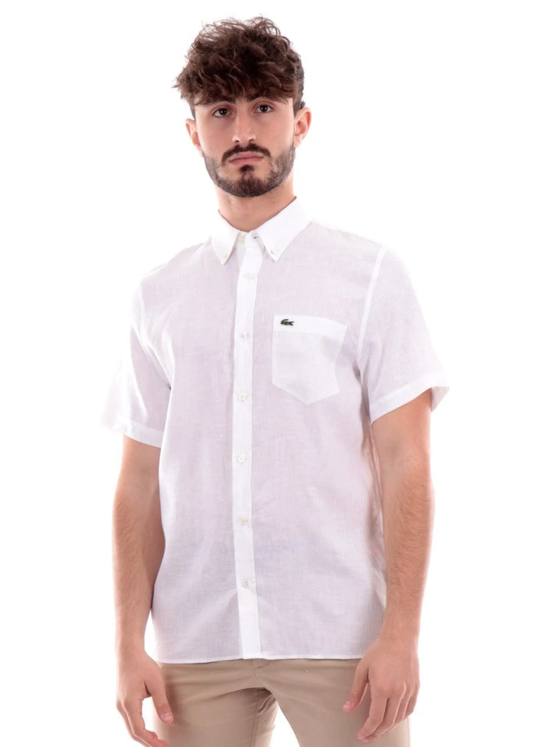 LACOSTE Camicie*Camicia bianca da uomo CH5699