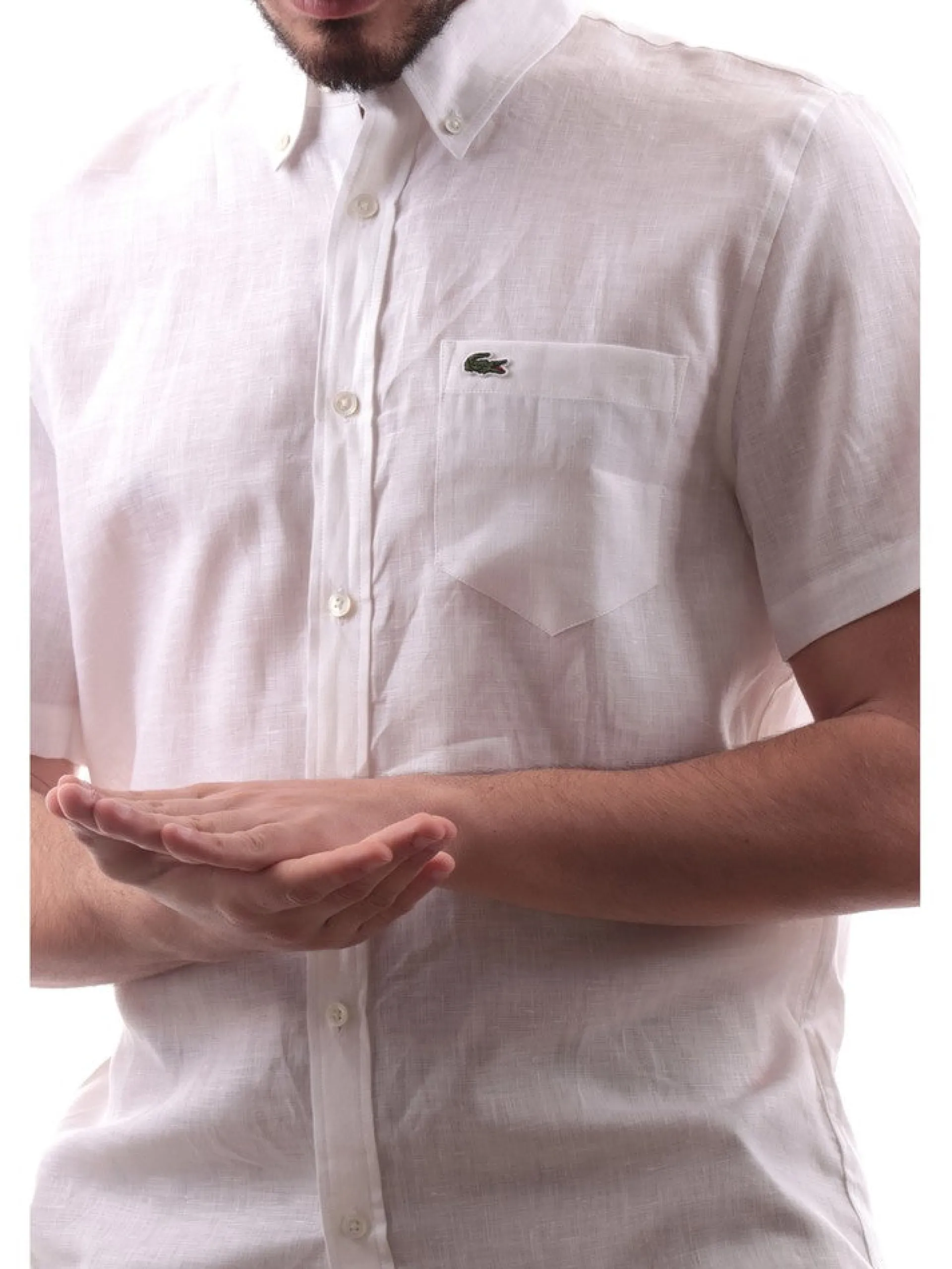 LACOSTE Camicie*Camicia bianca da uomo CH5699