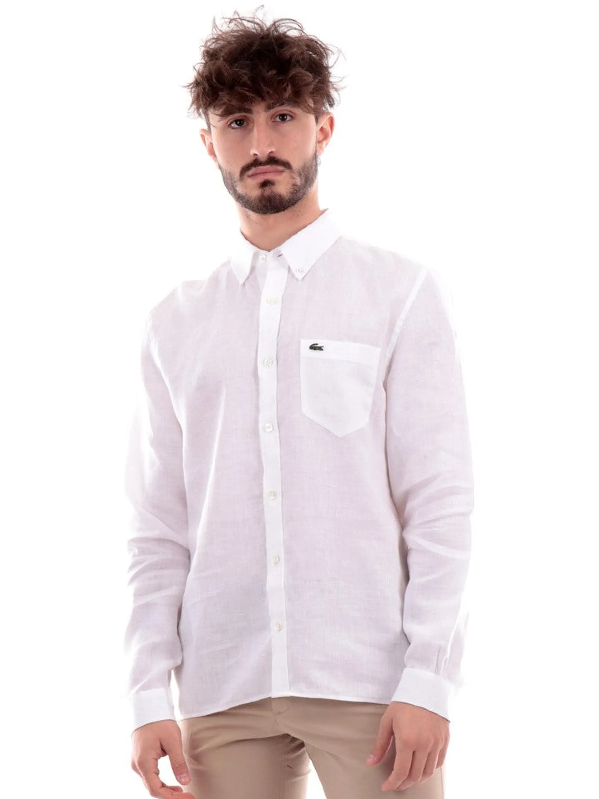 LACOSTE Camicie*Camicia bianca da uomo CH5692
