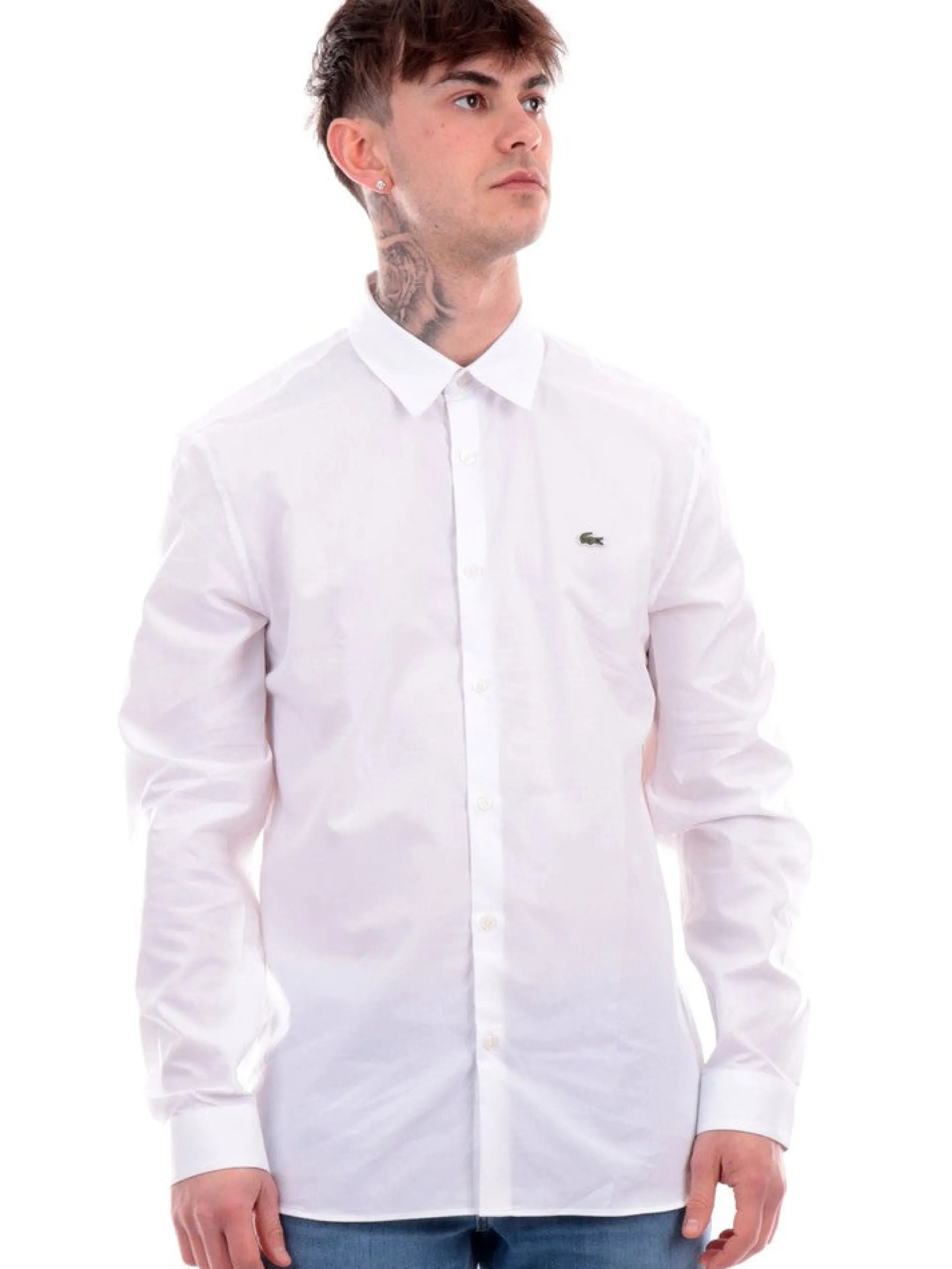 LACOSTE Camicie*Camicia bianca da uomo CH5620