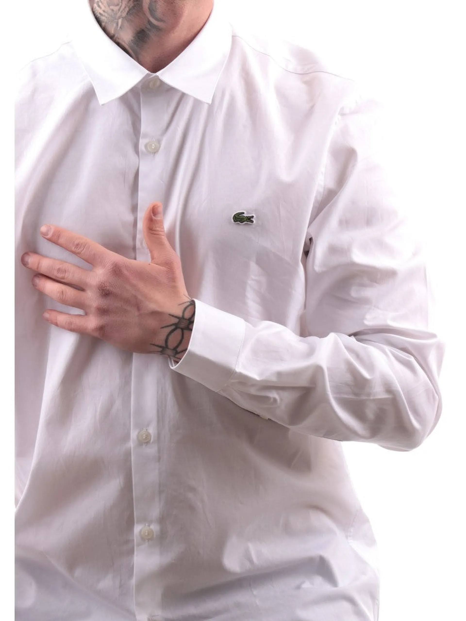 LACOSTE Camicie*Camicia bianca da uomo CH5620