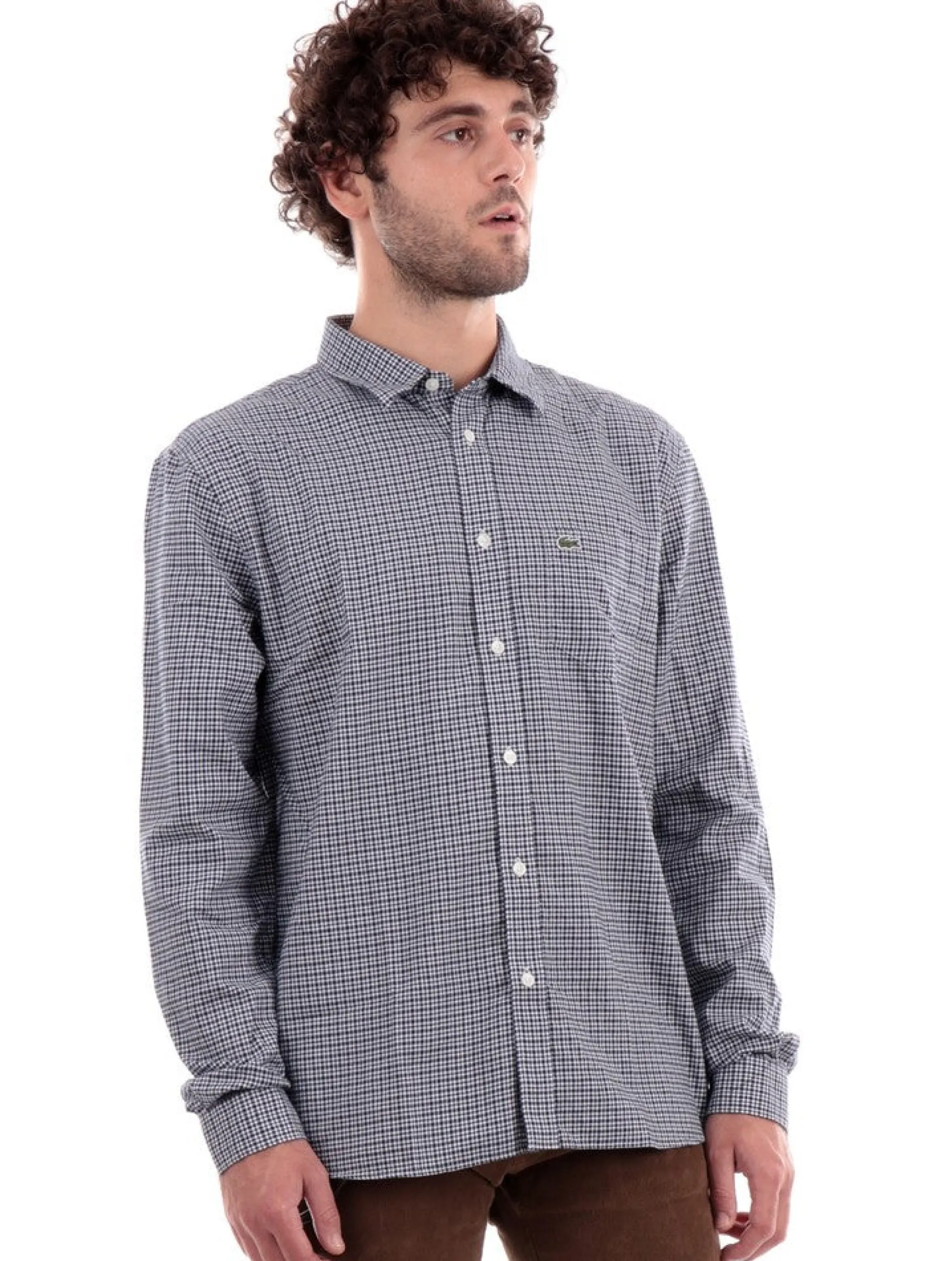 LACOSTE Camicie*Camicia blu a quadri da uomo CH1885