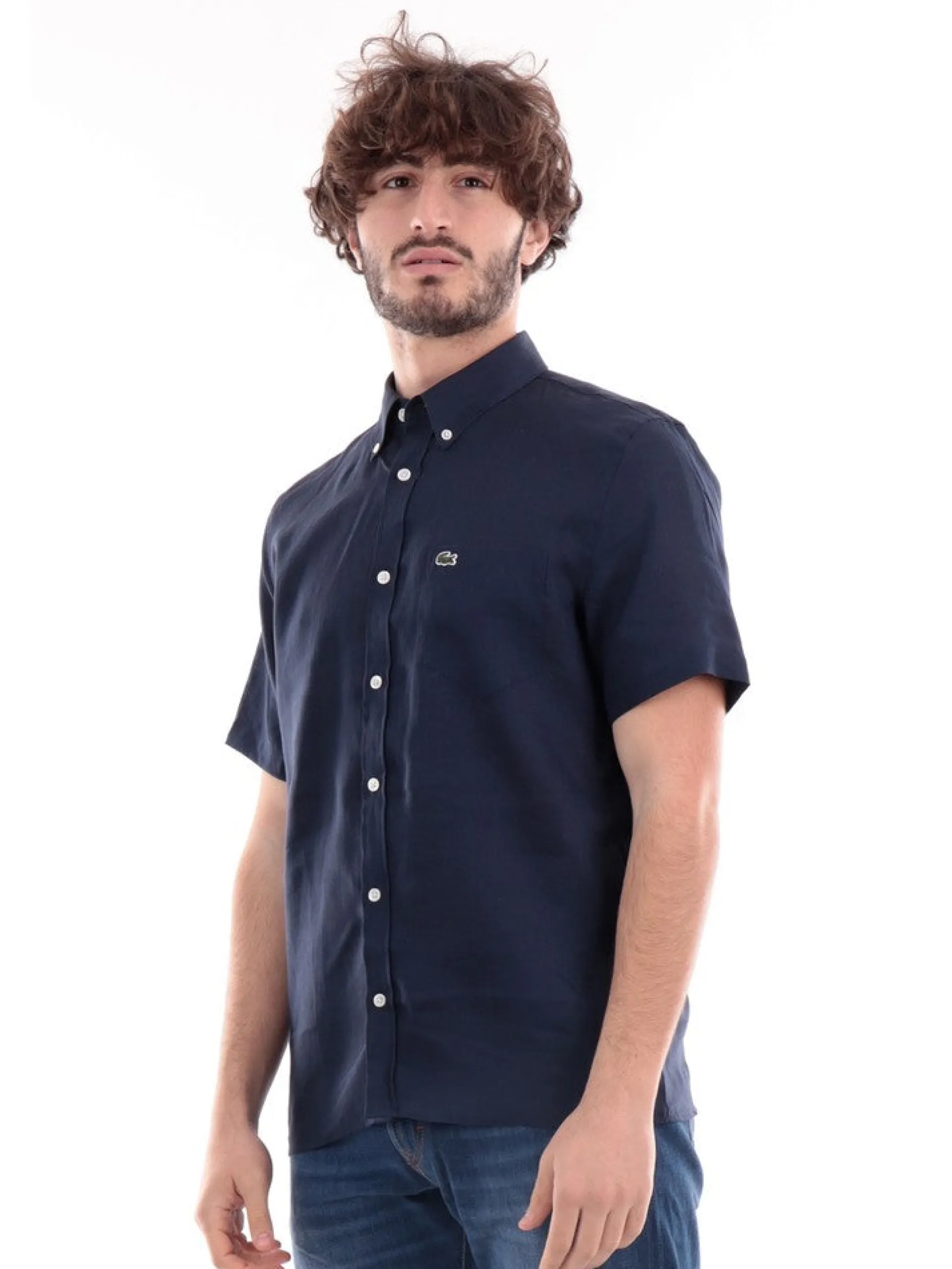 LACOSTE Camicie*Camicia blu da uomo CH5699