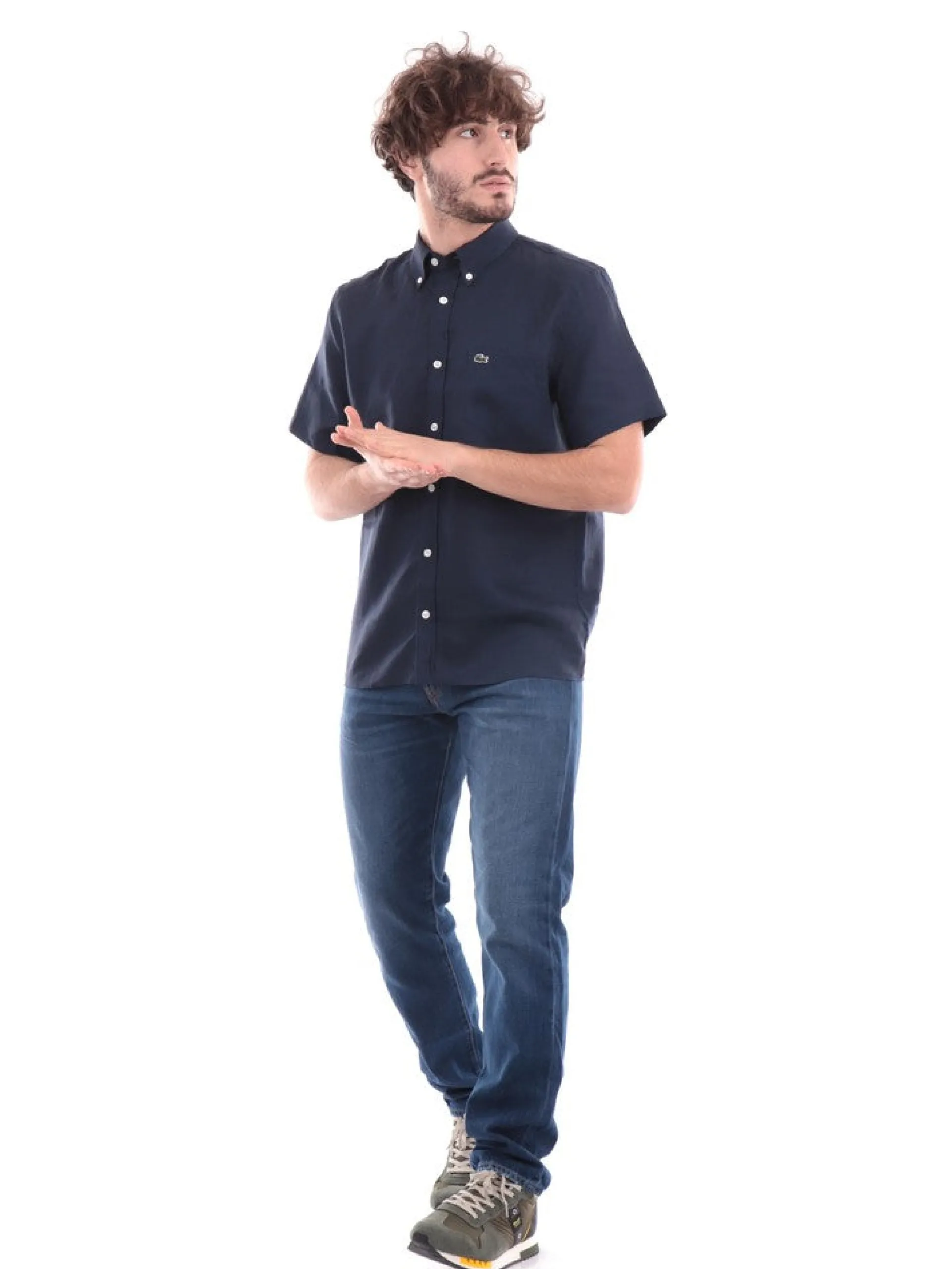 LACOSTE Camicie*Camicia blu da uomo CH5699