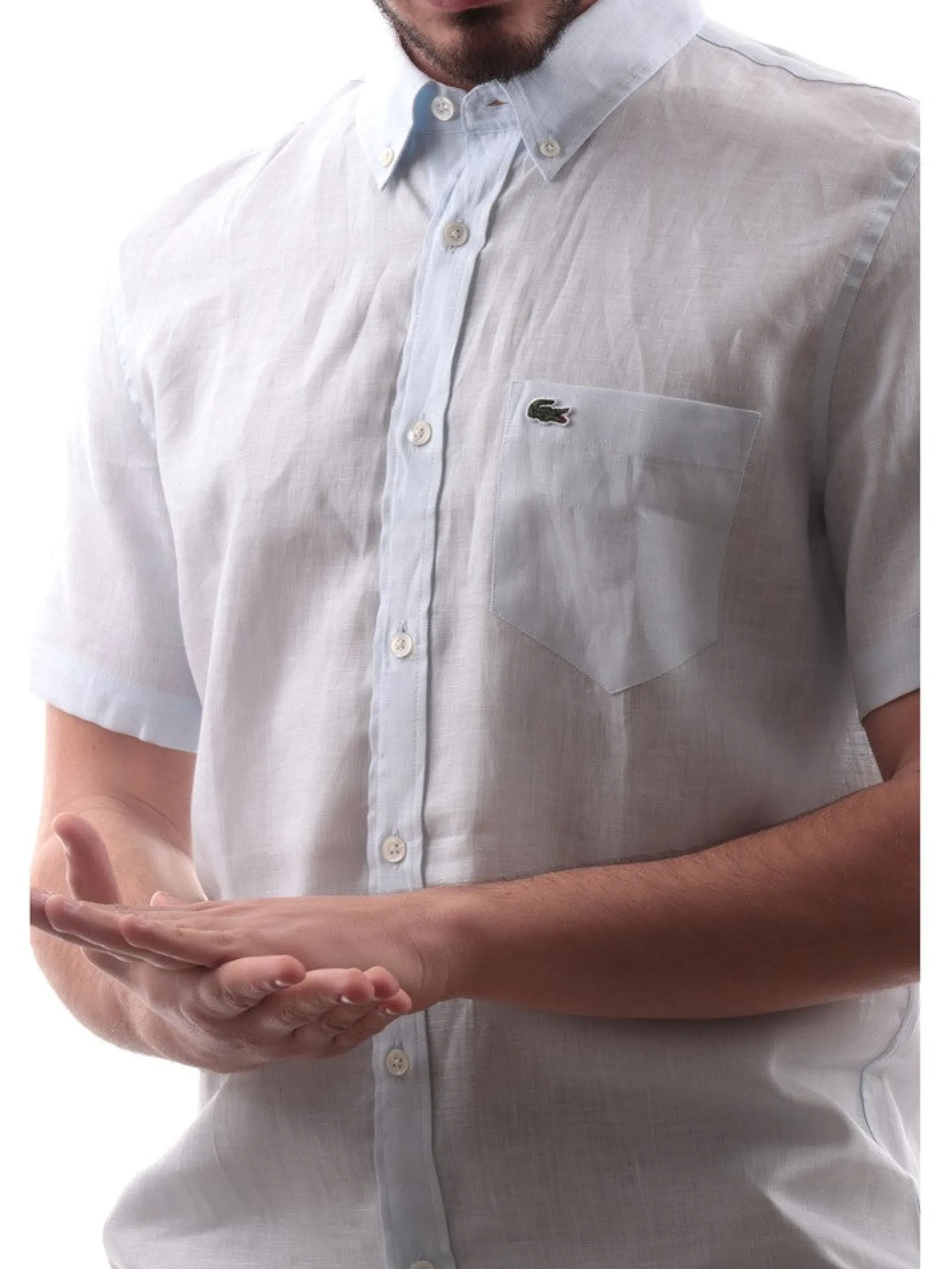 LACOSTE Camicie*Camicia celeste da uomo CH5699