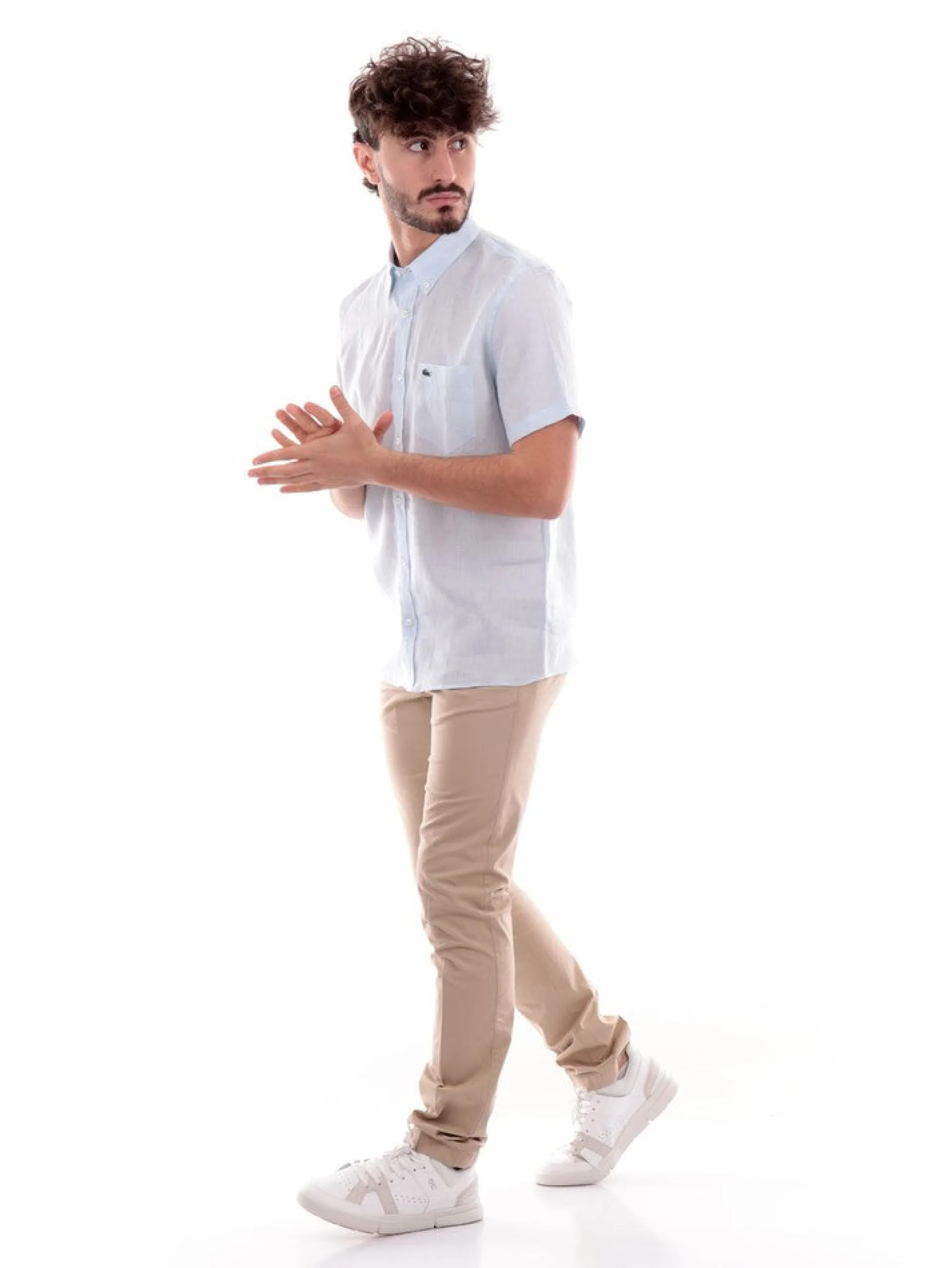 LACOSTE Camicie*Camicia celeste da uomo CH5699