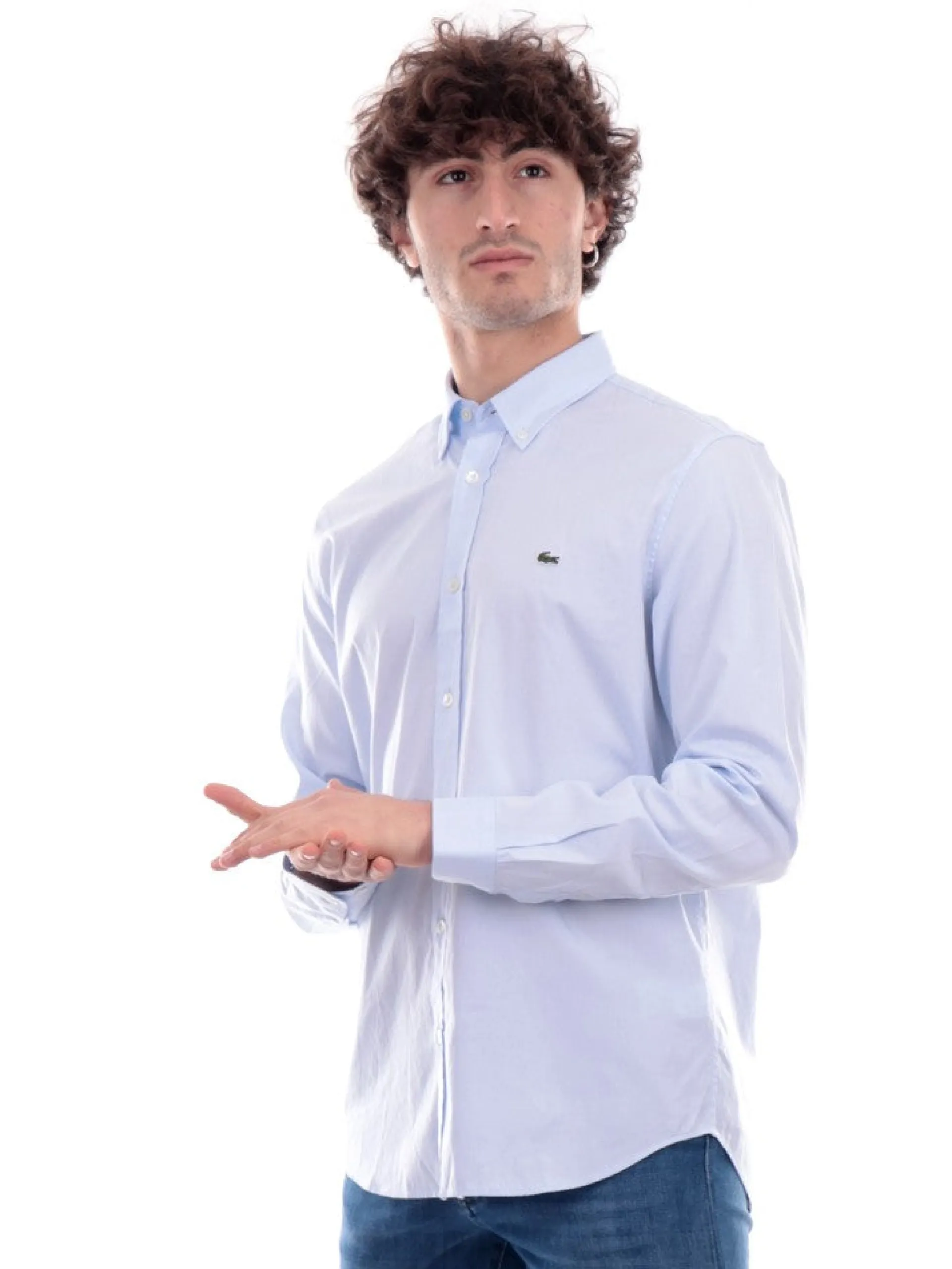 LACOSTE Camicie*Camicia celeste da Uomo CH2933