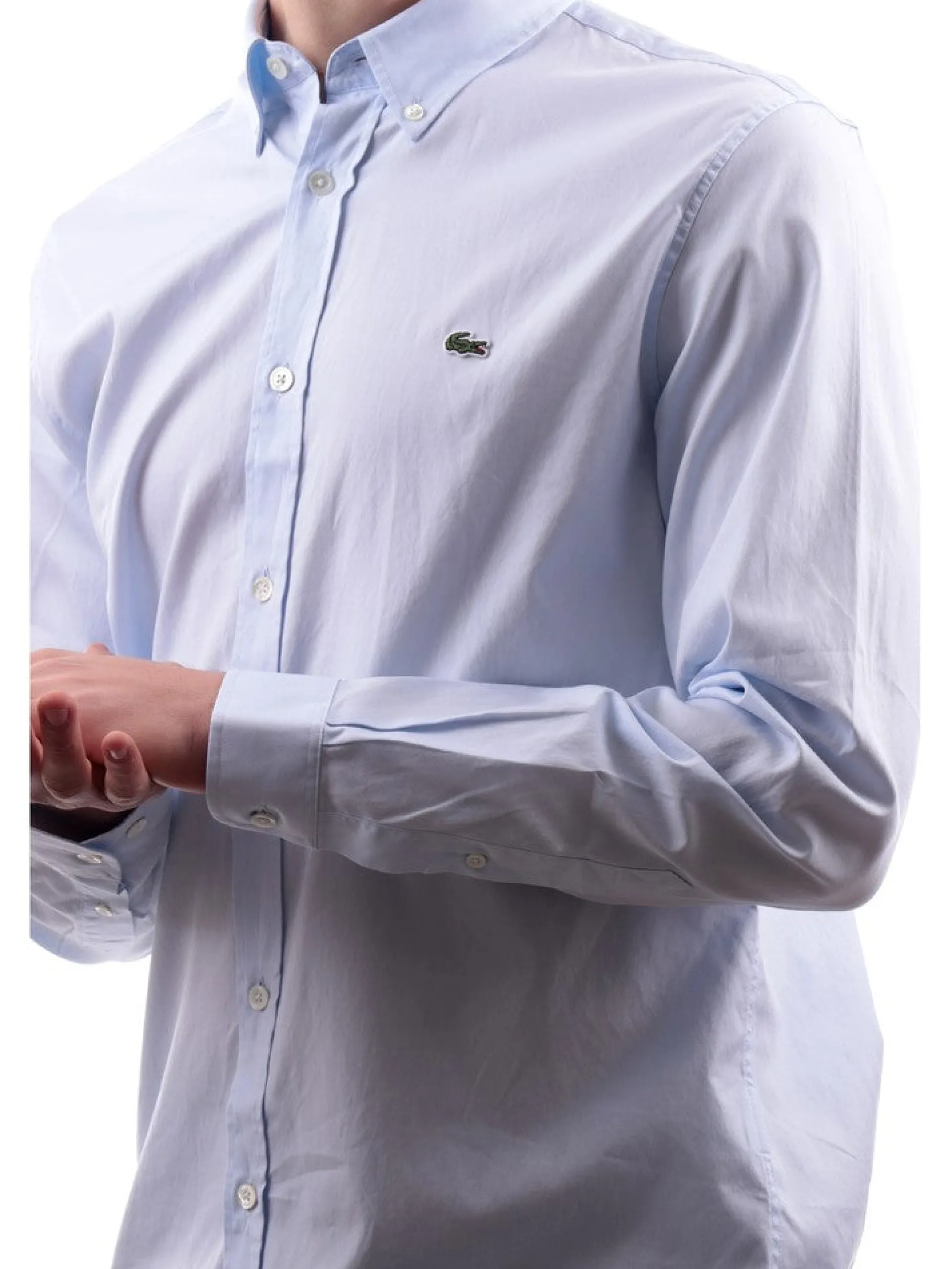 LACOSTE Camicie*Camicia celeste da Uomo CH2933