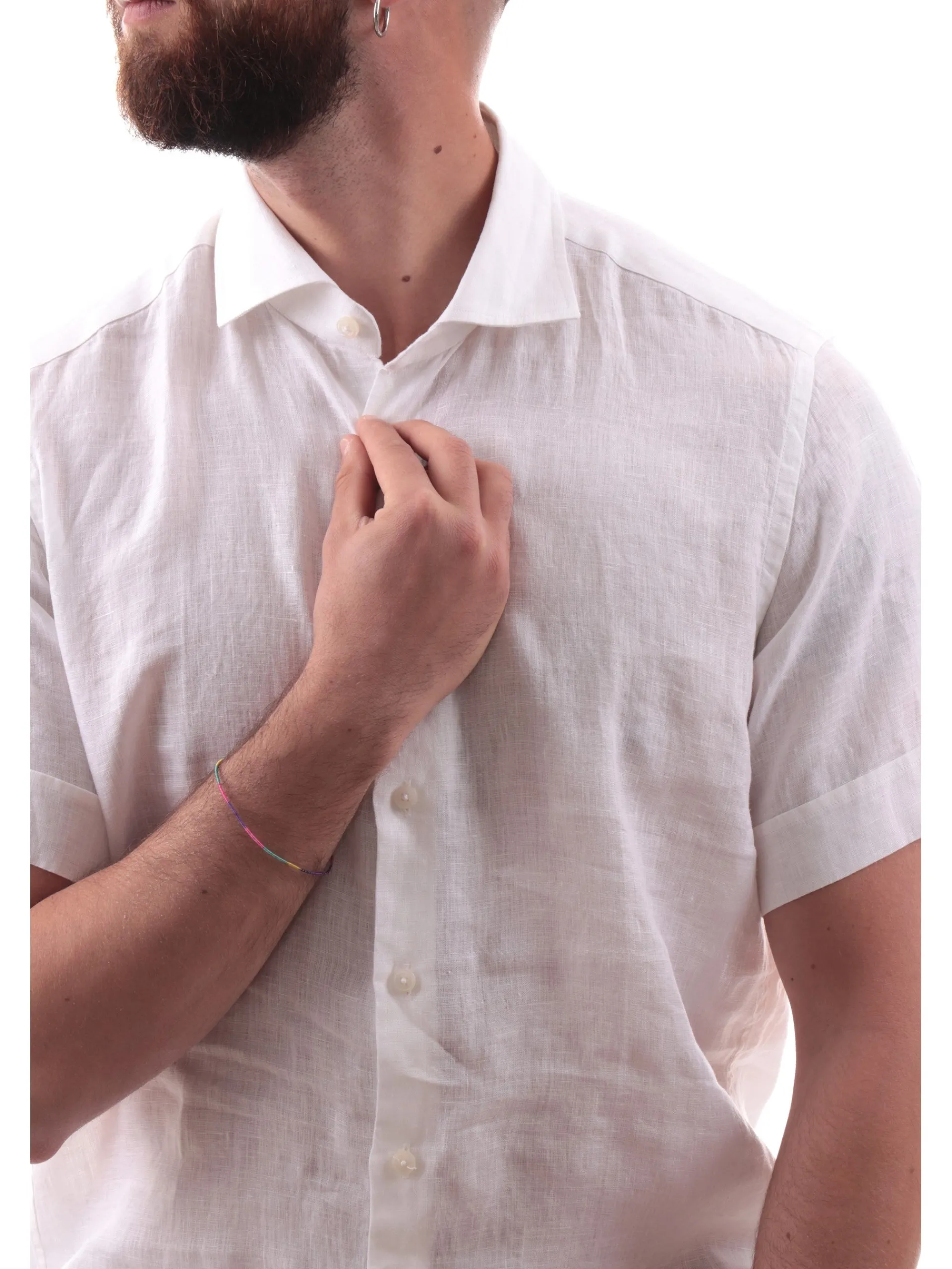 BASTONCINO Camicie*Camicia lino Maniche corte 100% lino B0501 MC