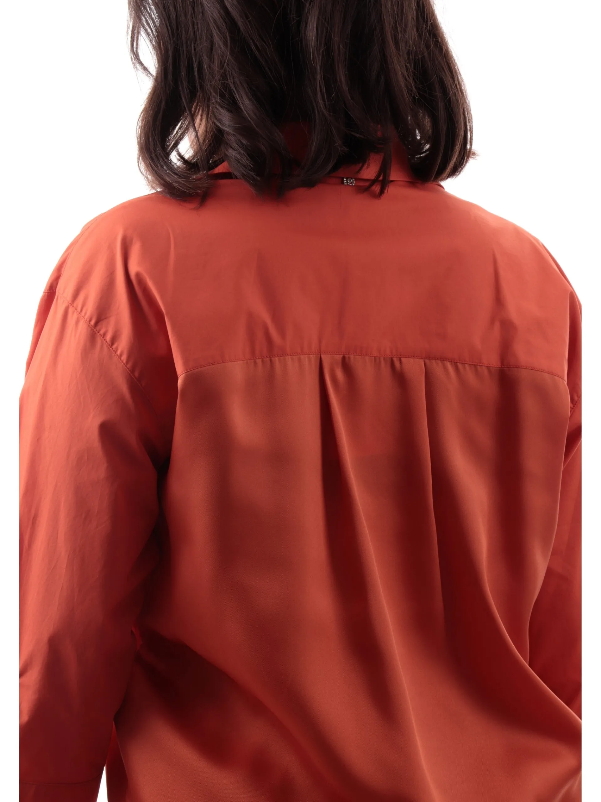 LIU JO MILANO Top & Camicie*Camicia Liu Jo Arancione da donna doppio tessuto raso e cotone WA5203T4853M953