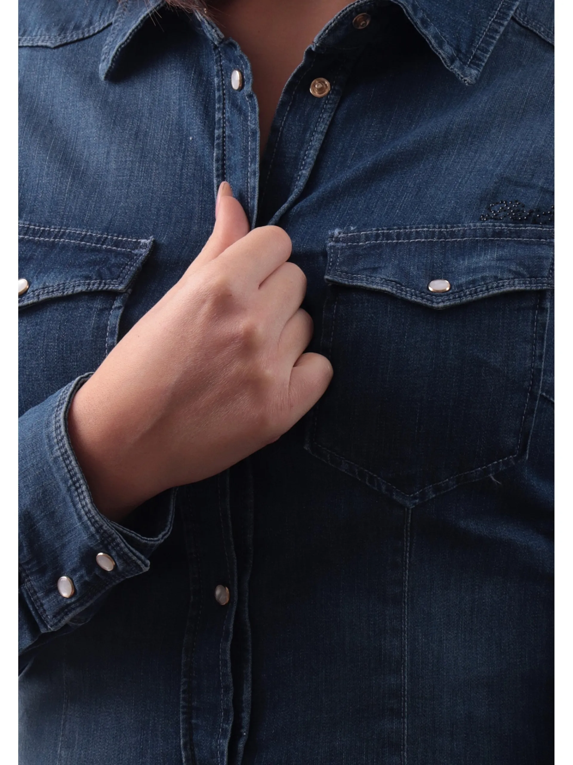 LIU JO MILANO Top & Camicie*Camicia Liu Jo jeans con bottoni automatici UXX046D405177917