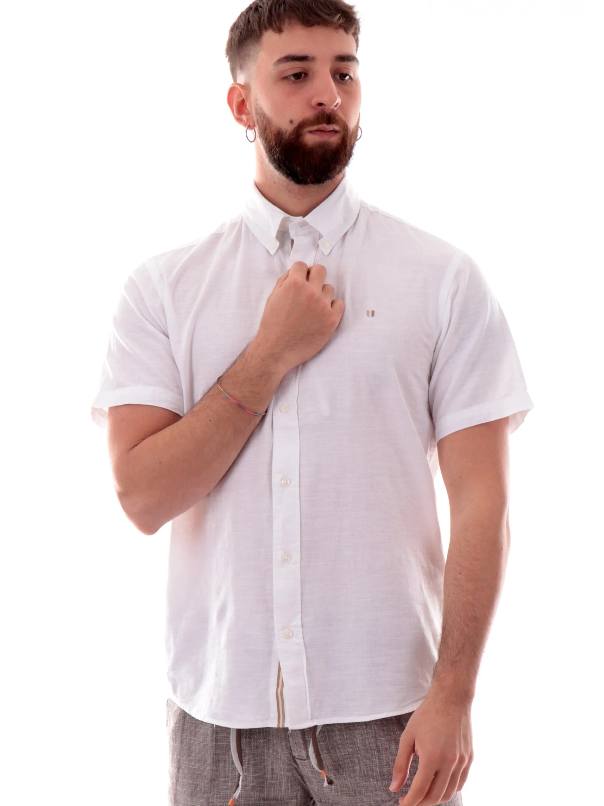 JACK&JONES Camicie*Camicia Maniche corte bianca da uomo jack jones 12276814