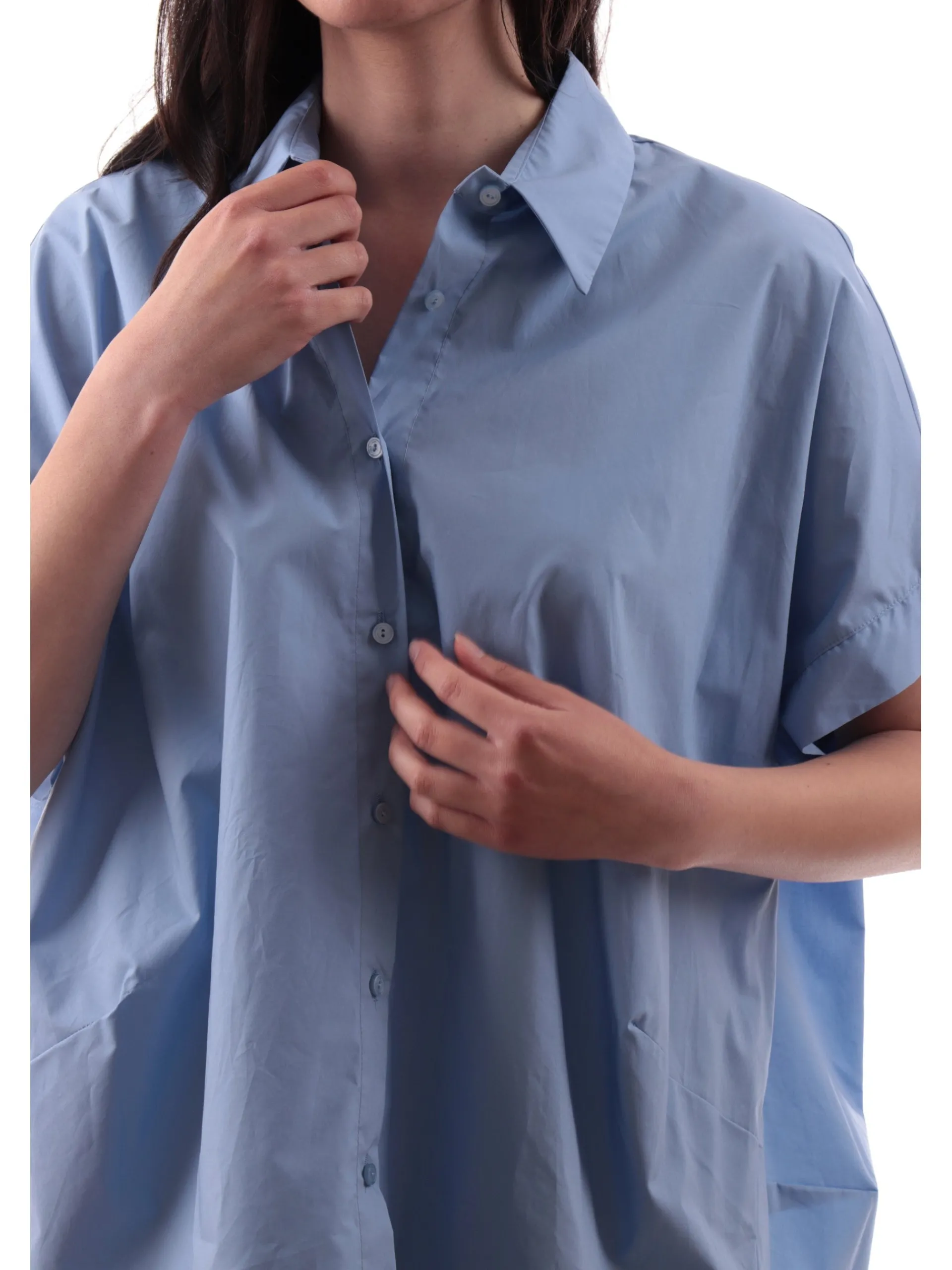 MANILA GRACE Top & Camicie*Camicia celeste da donna C067CUMA570