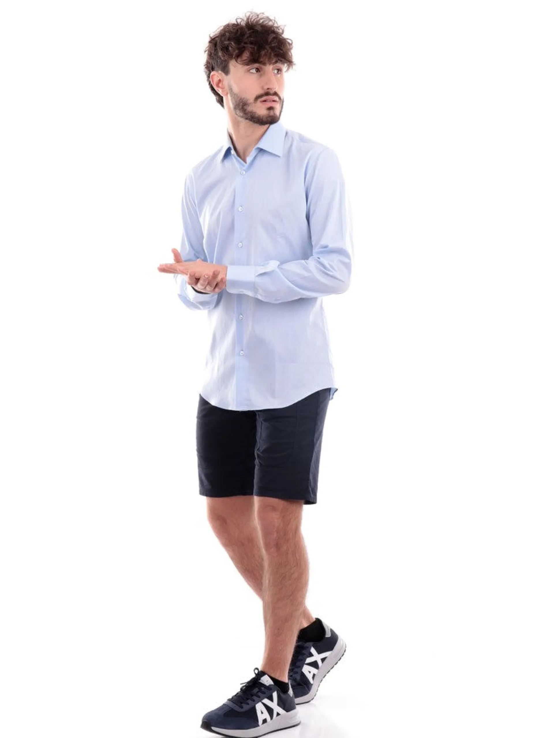 MARCUS Camicie*Camicia celeste da uomo Camicia Twill Modern Fit 028010TB84L