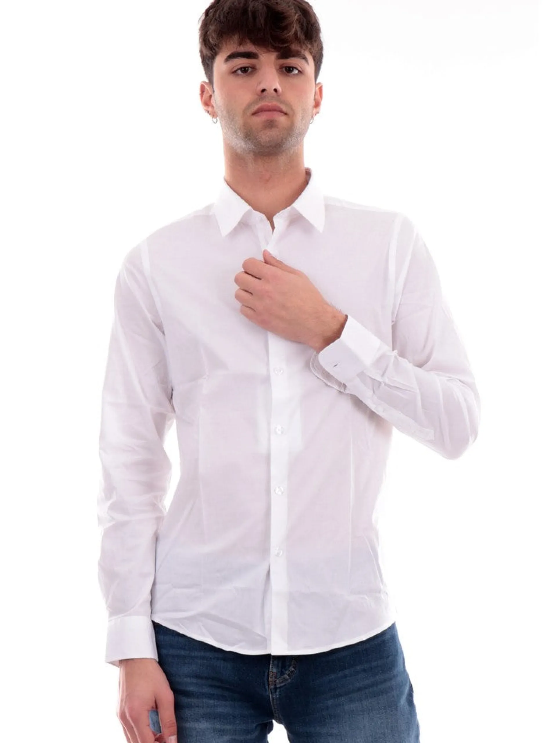 MARKUP Camicie*Camicia bianca da uomo Popeline MK13001