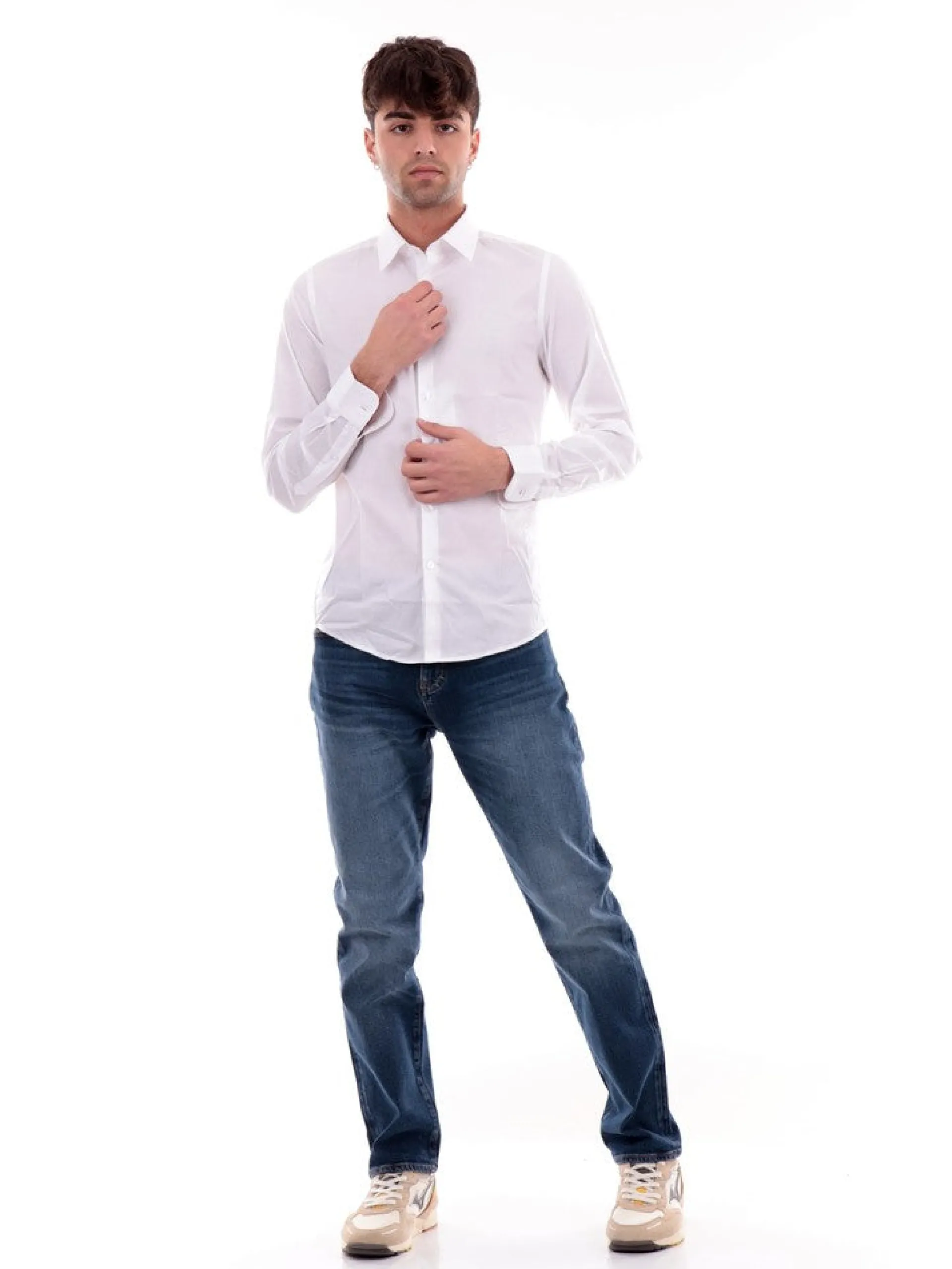 MARKUP Camicie*Camicia bianca da uomo Popeline MK13001
