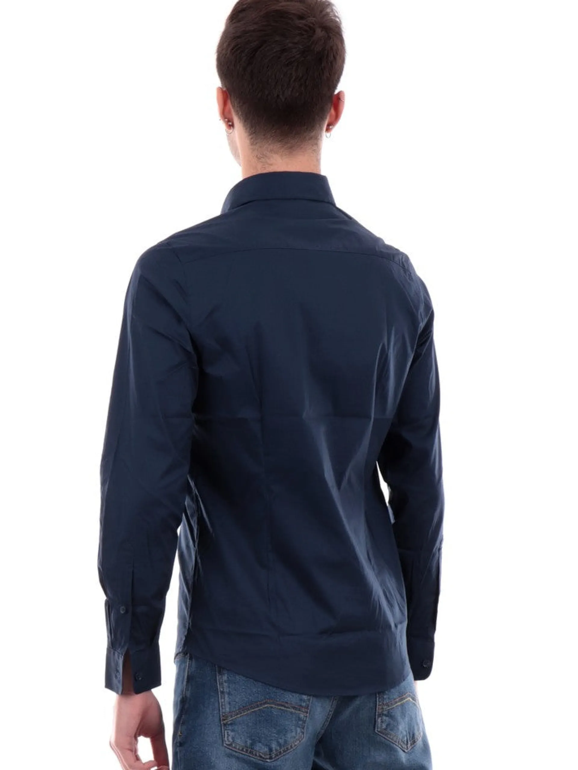 MARKUP Camicie*Camicia blu da uomo Popeline MK13001