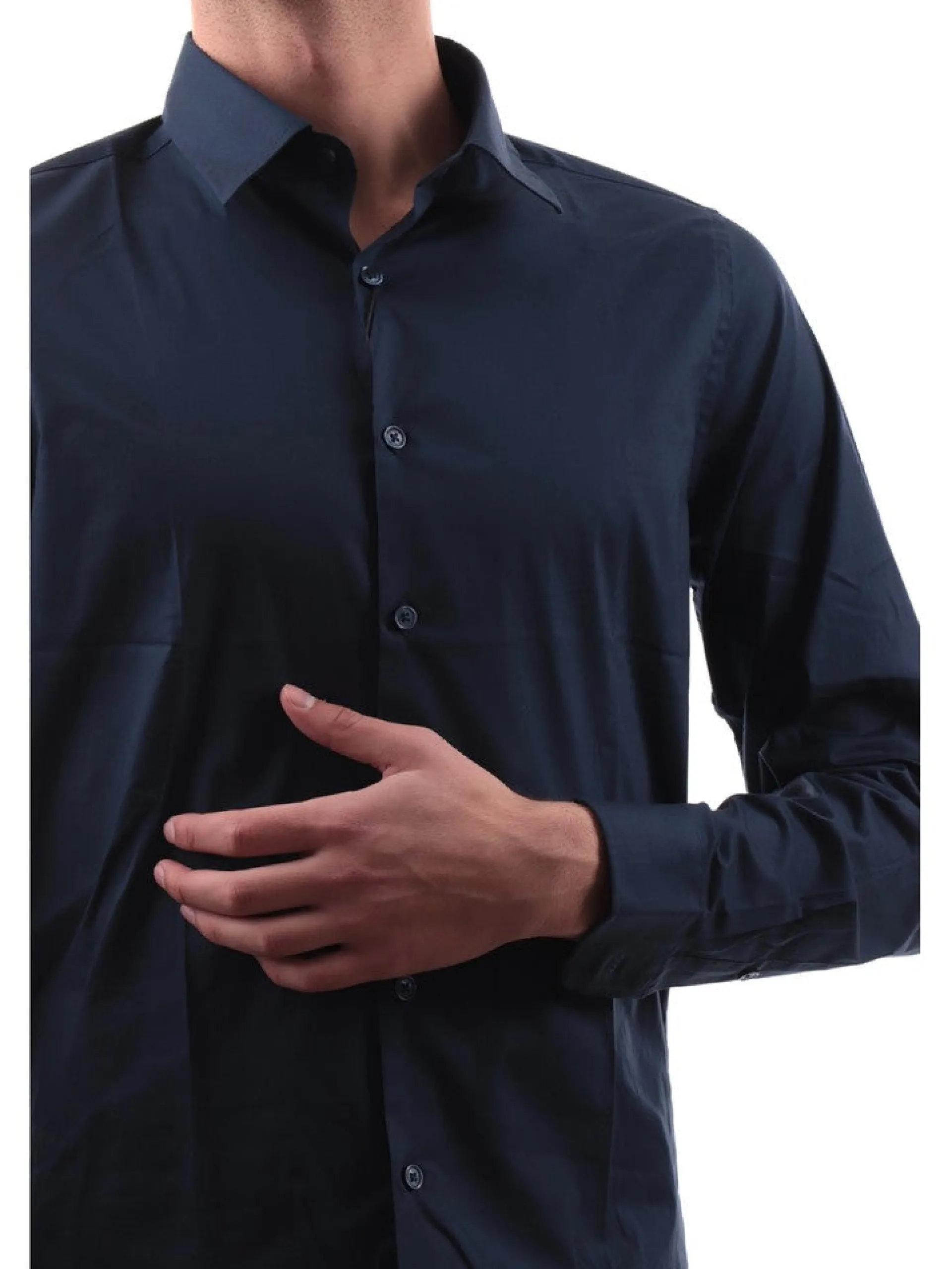 MARKUP Camicie*Camicia blu da uomo Popeline MK13001
