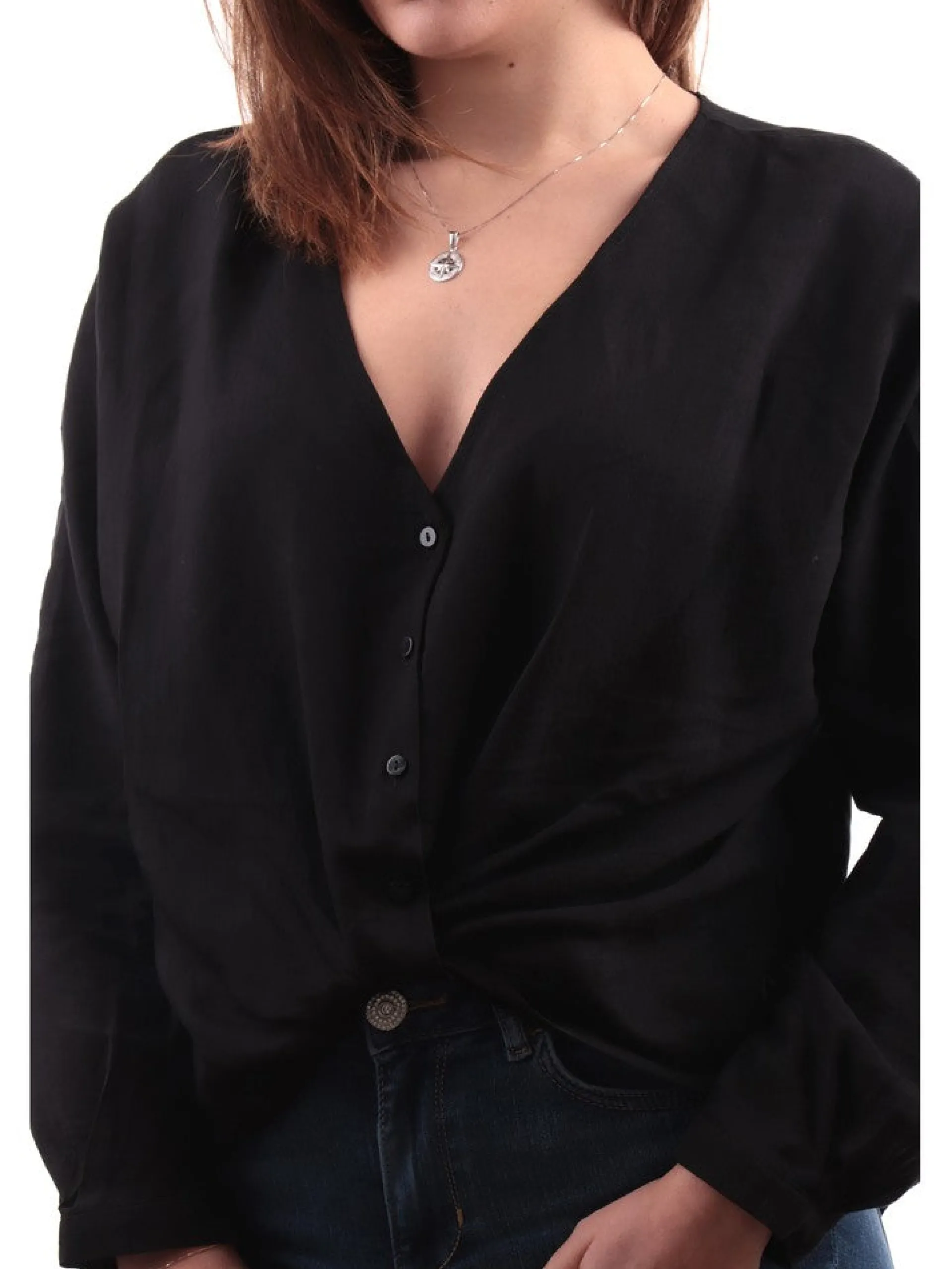 ONLY Top & Camicie*Camicia nera da donna Short Knot 15252779