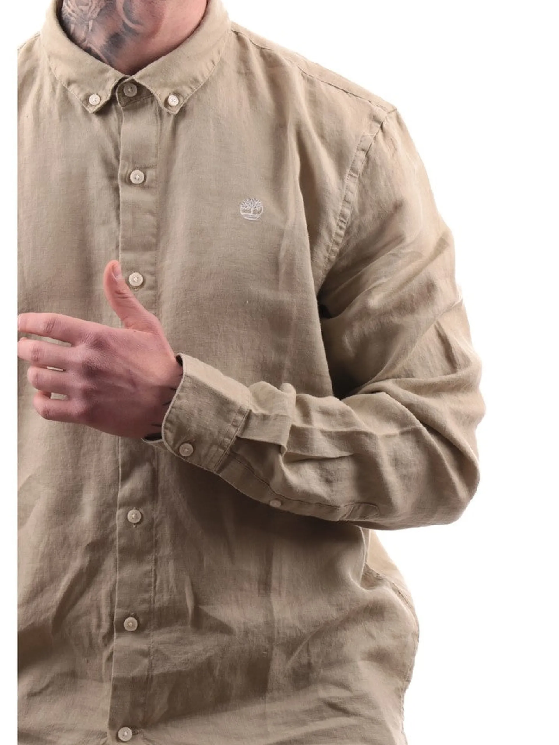 TIMBERLAND Camicie*Camicia beige da uomo Linen TB0A2DC3