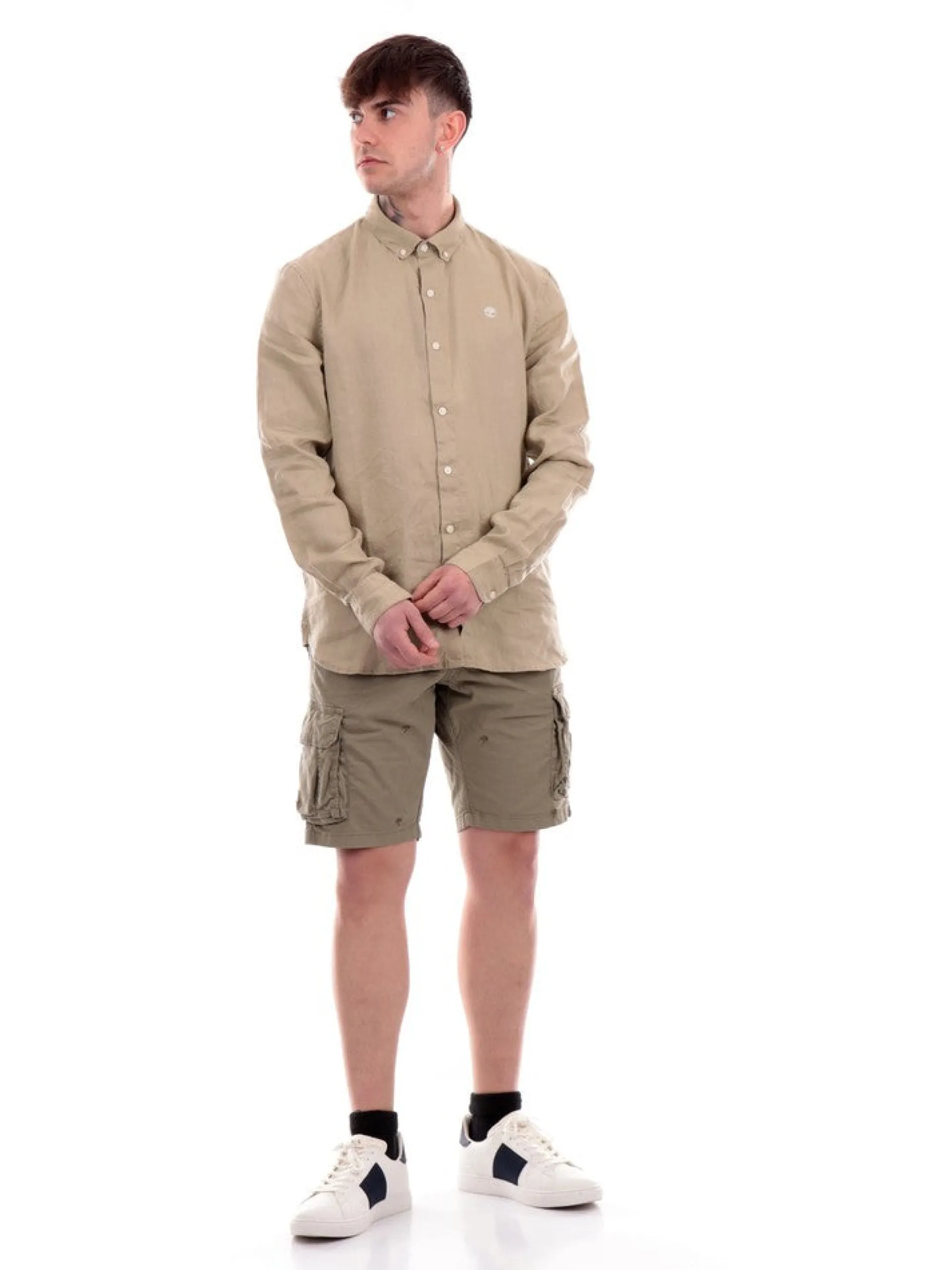 TIMBERLAND Camicie*Camicia beige da uomo Linen TB0A2DC3