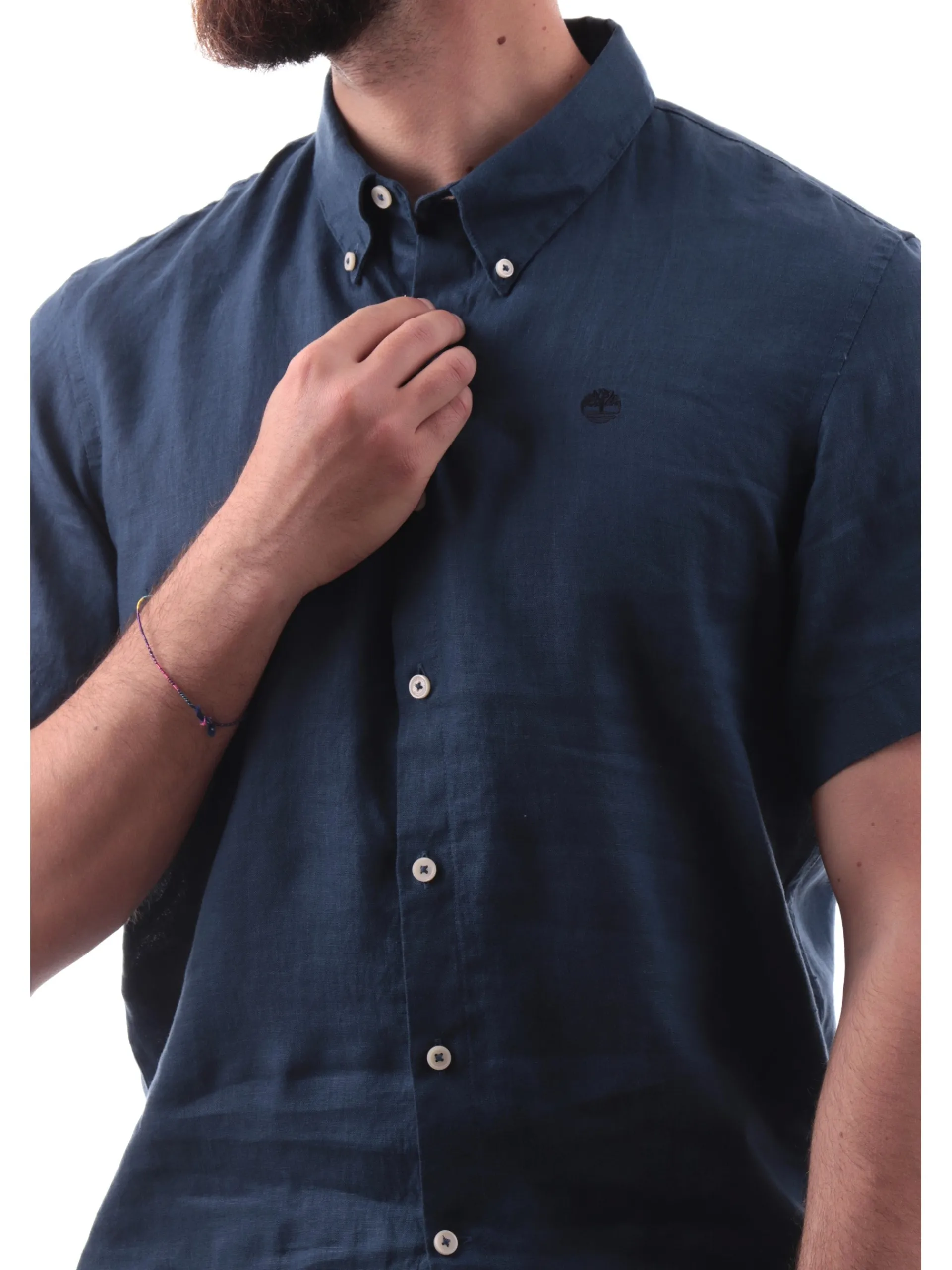 TIMBERLAND Camicie*Camicia blu da uomo maniche corte TB0A2DCC2881