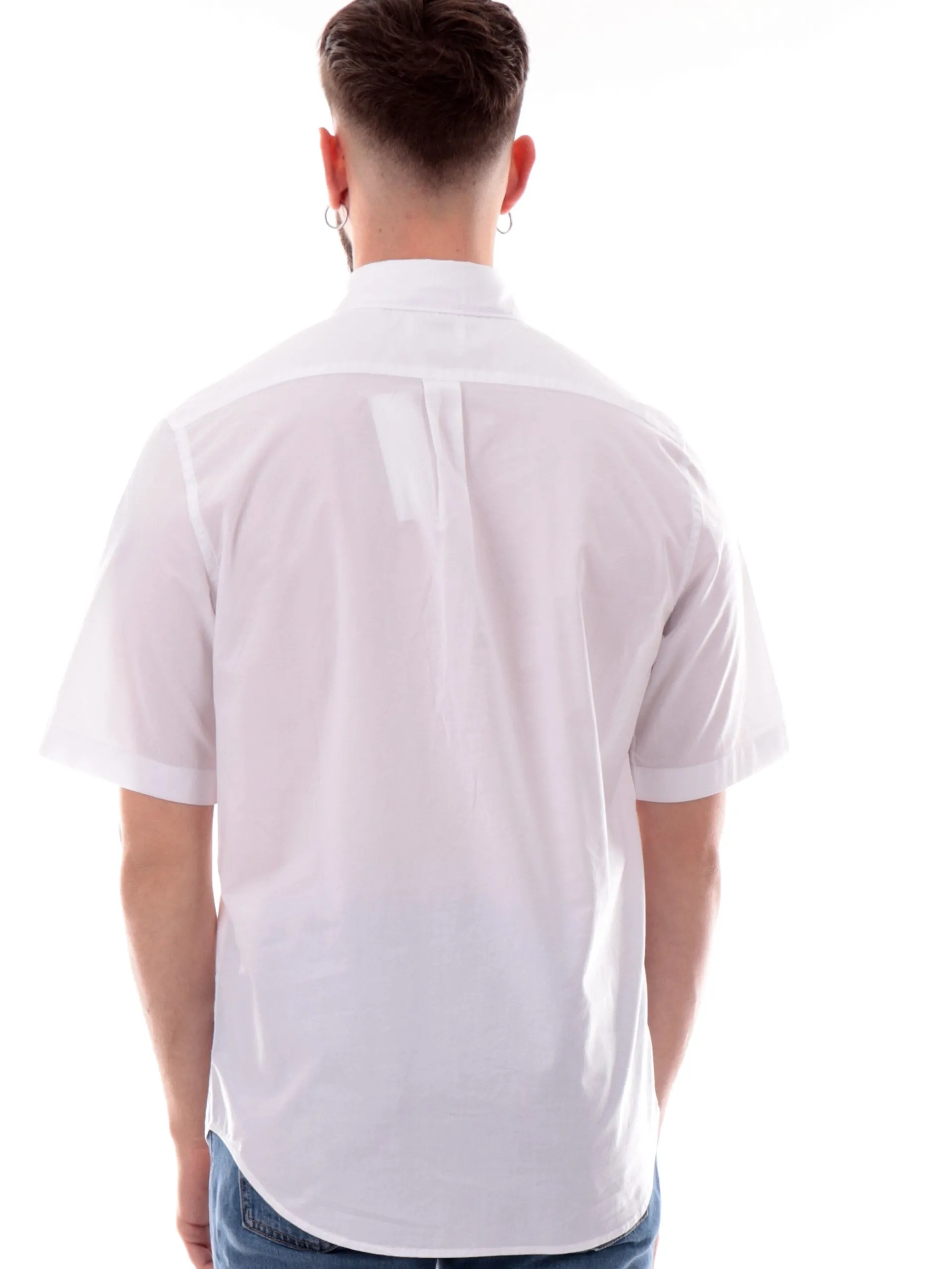 TIMBERLAND Camicie*Camicia maniche corte bianca da uomo Stretch Poplin TB0A2EYE