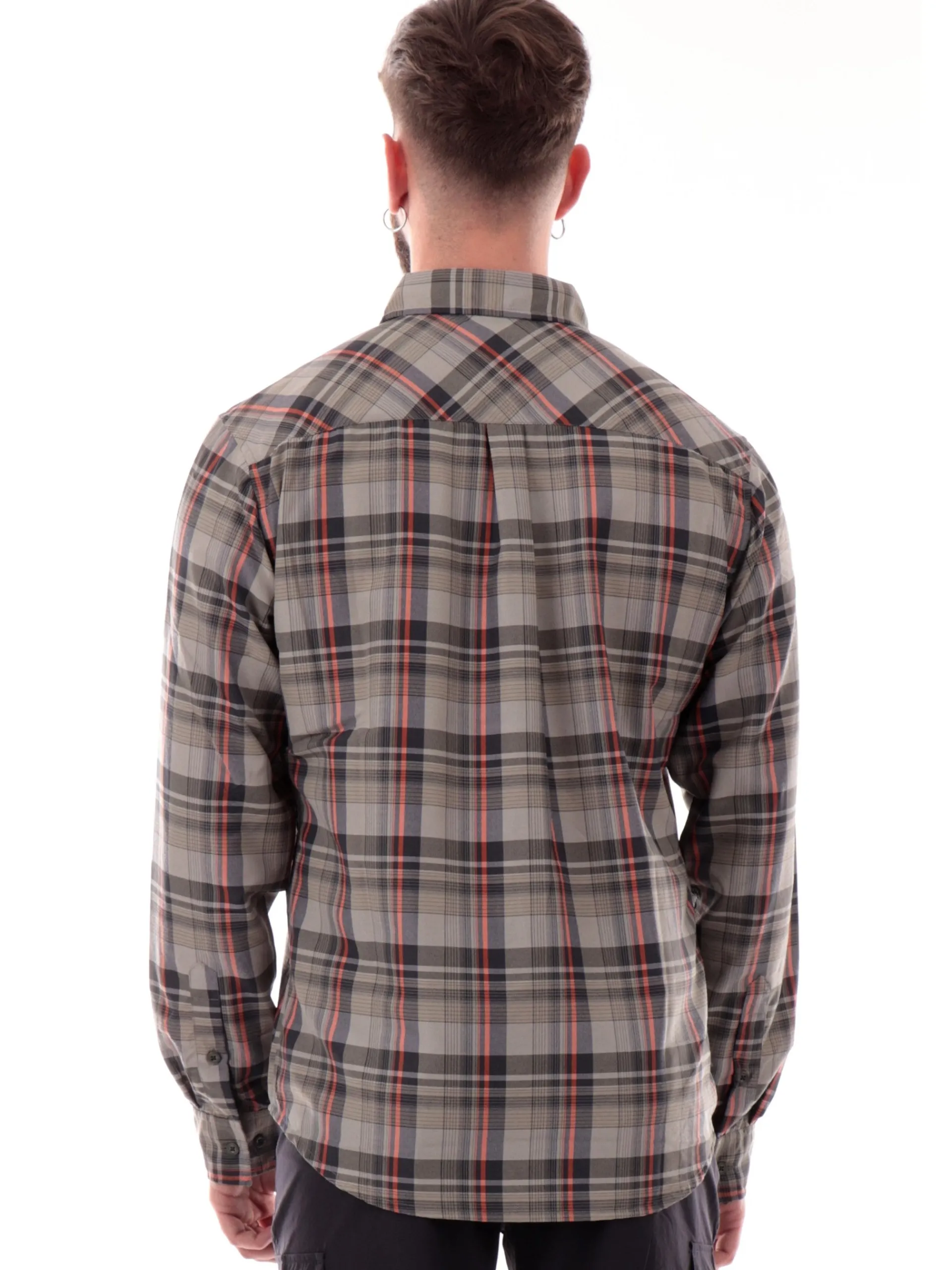CMP Camicie*Camicia trekking verde a quadri da uomo tecnica 30T9927