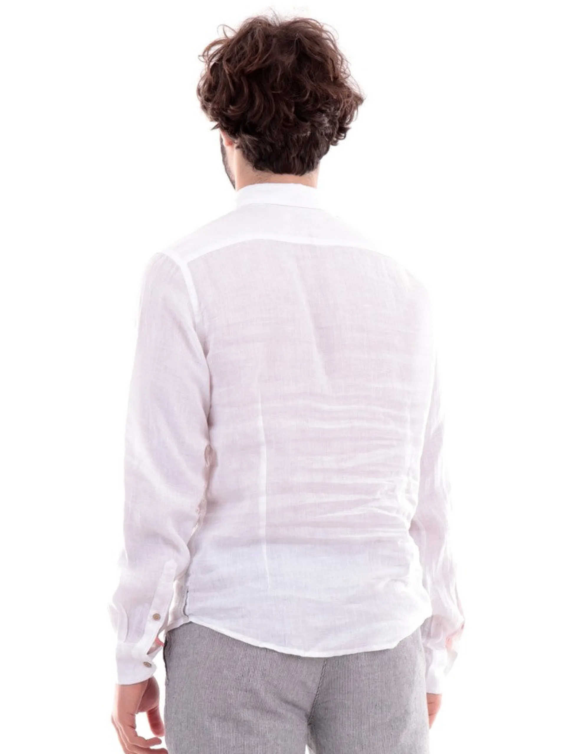 YES ZEE Camicie*Camicia bianca da uomo Camicia Collo Piccolo Francese C505UP00