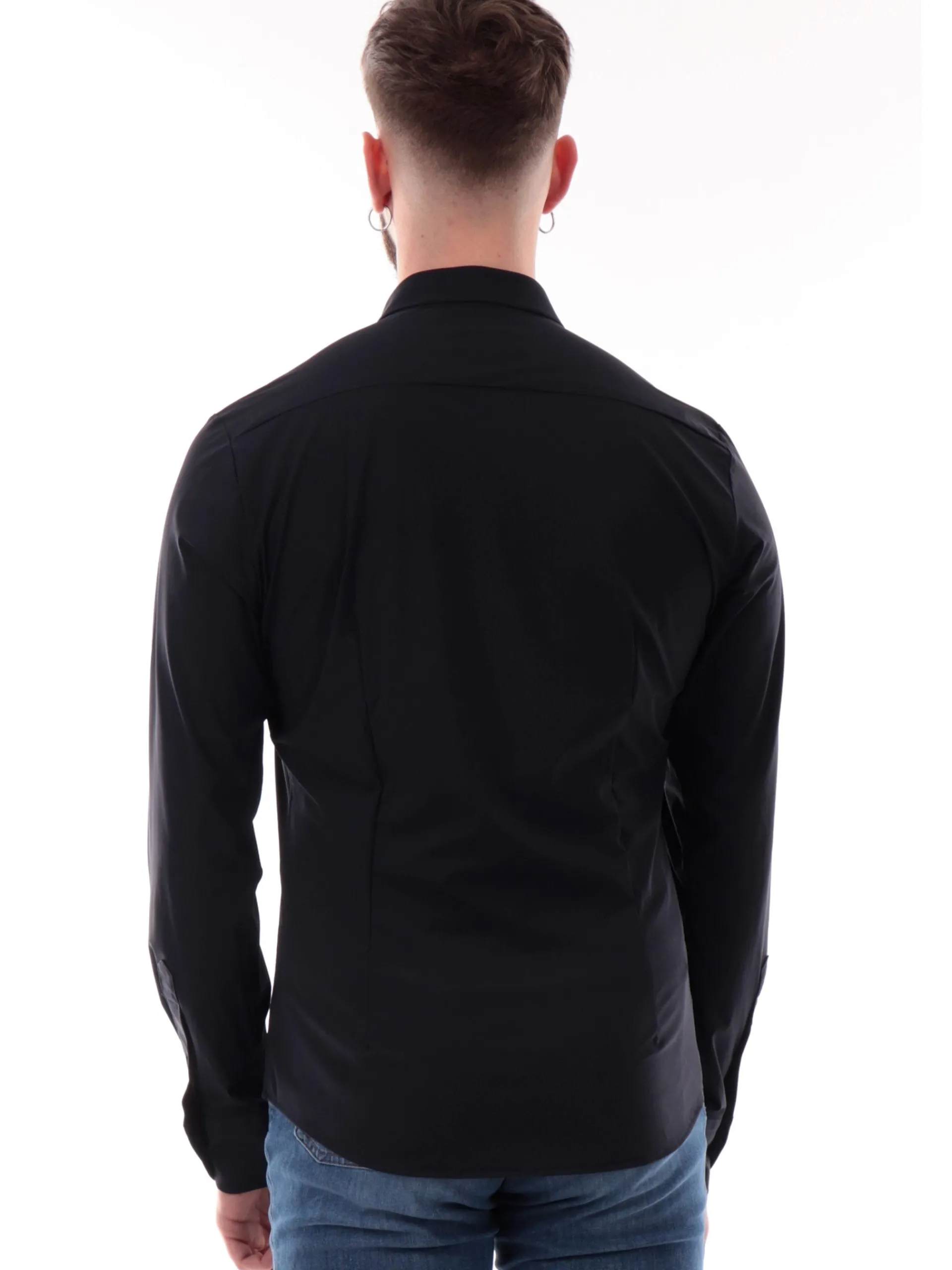 YES ZEE Camicie*Camicia blu da uomo elasticizzata C505OQ000