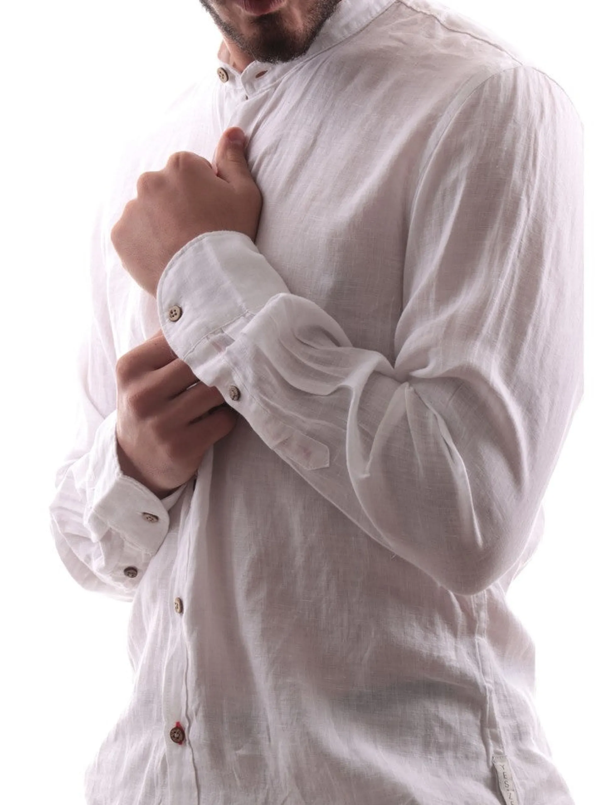 YES ZEE Camicie*Camicia coreana bianca da uomo C512UP000