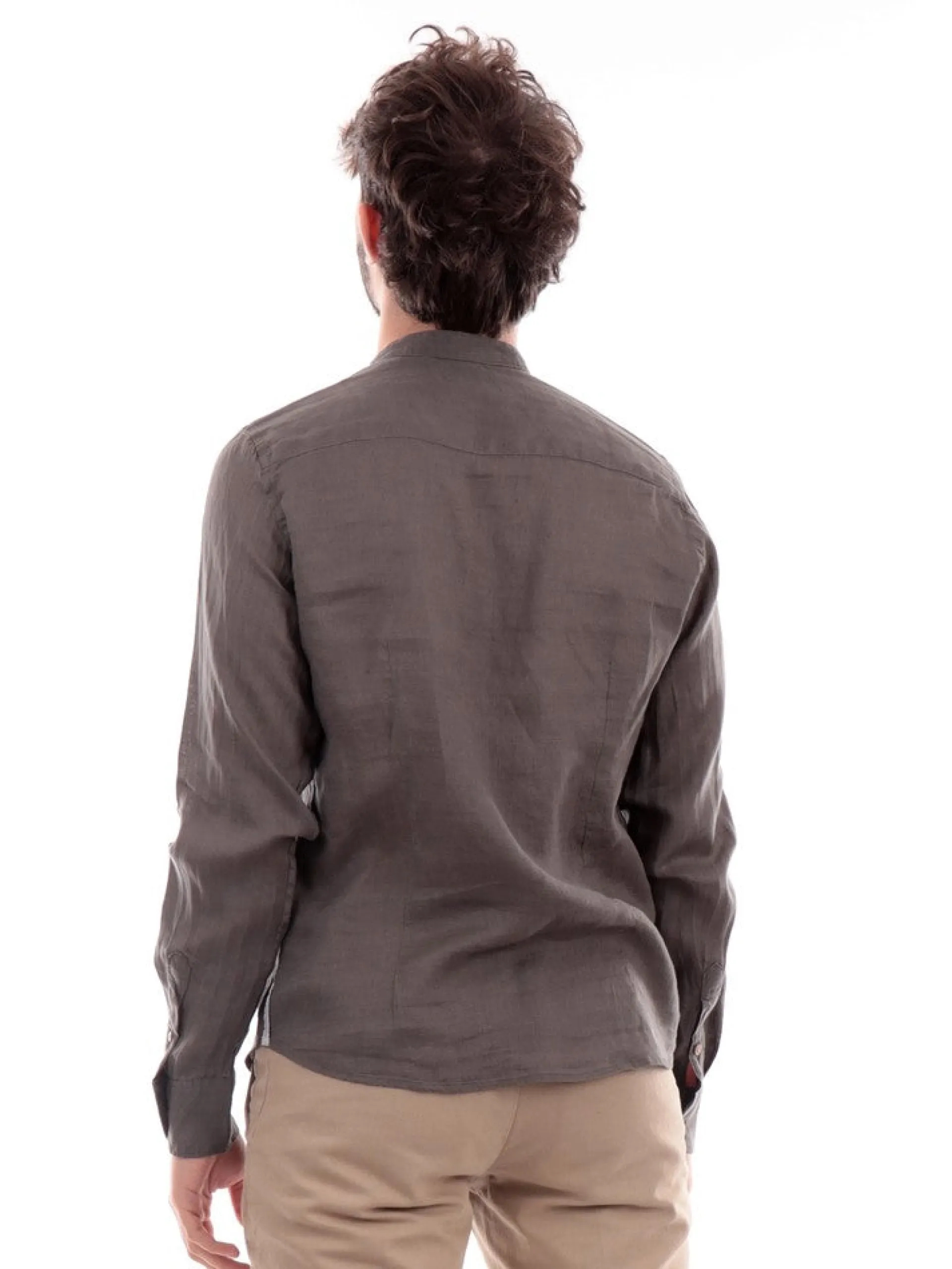 YES ZEE Camicie*Camicia coreana verde militare da uomo C512UP000