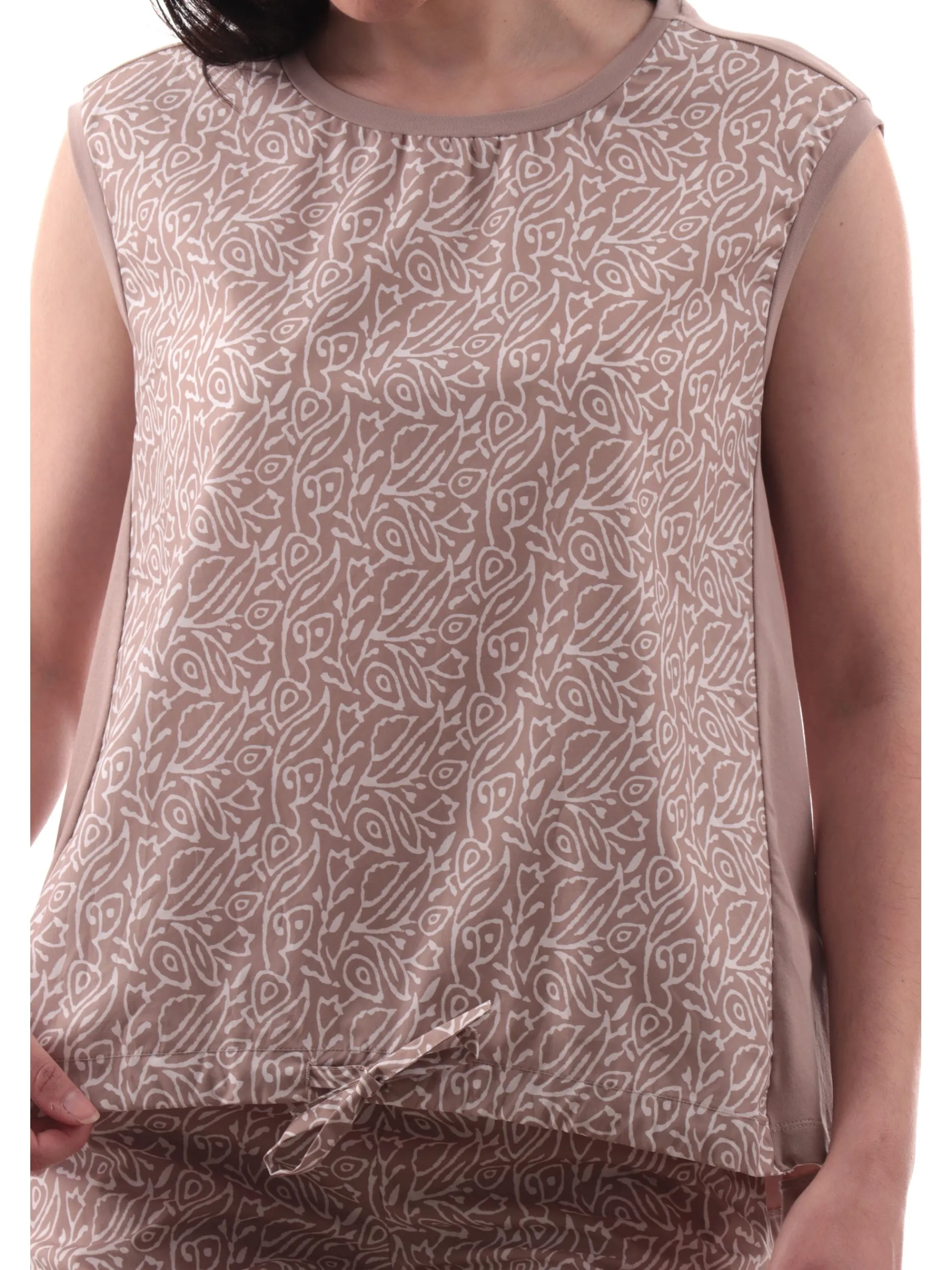 ANIS Maglie*Canotta White beige da donna stampa foulard 251C1336 049