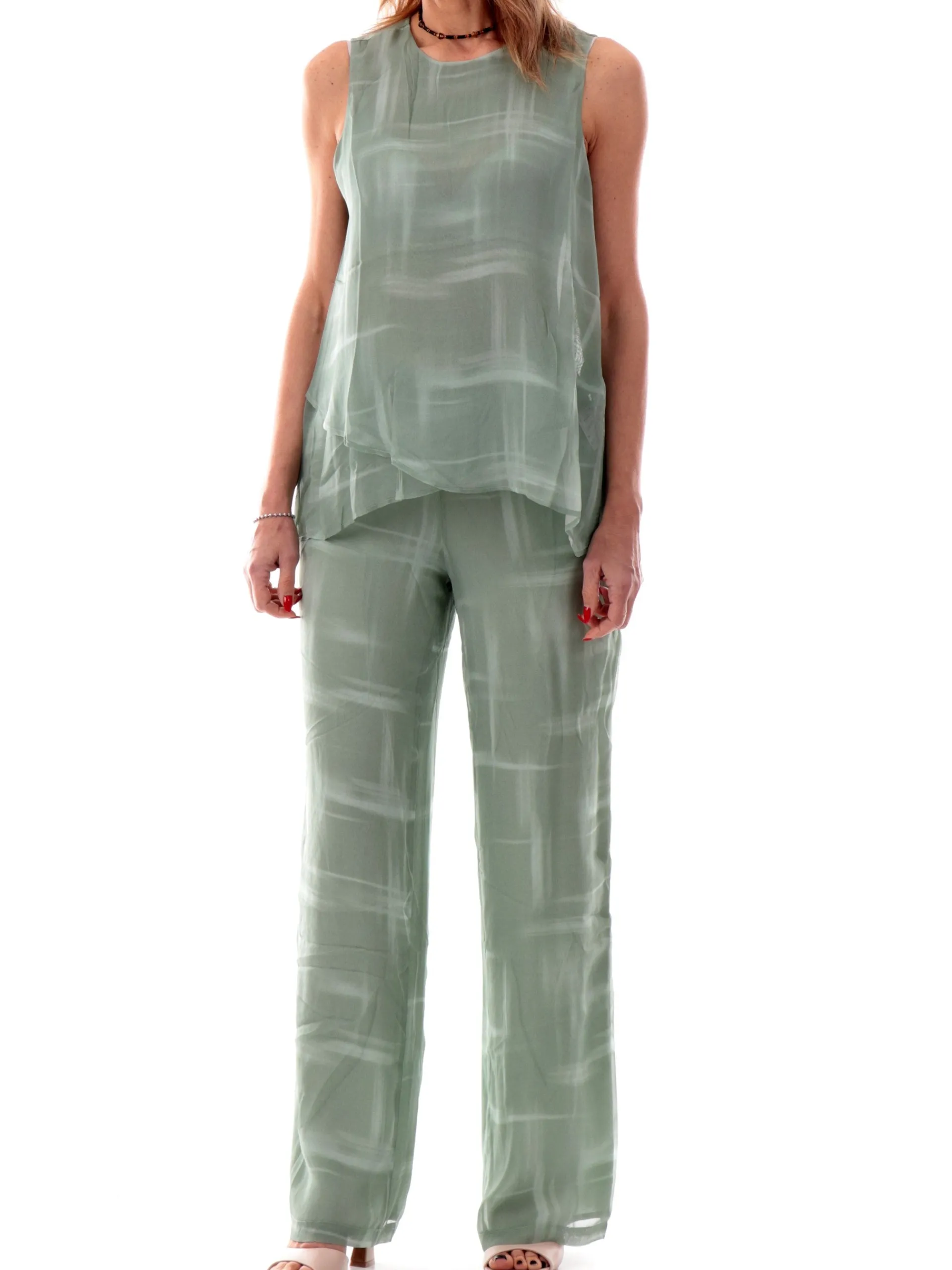 ARMANI EXCHANGE Maglie*Canotta AX verde da donna in viscosa XW000185AF12051