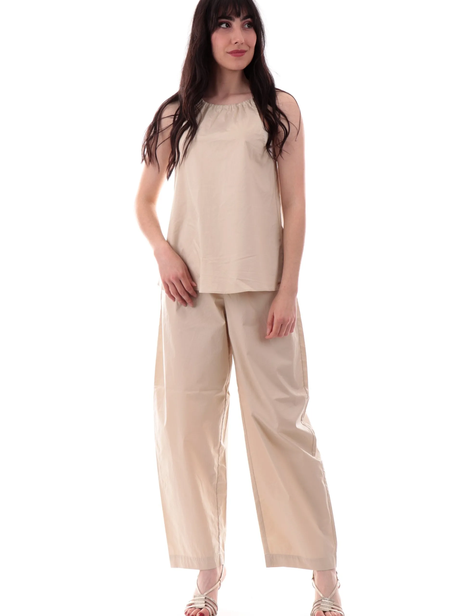 ARMANI EXCHANGE Maglie*Canotta beige da donna fondo svasato XW00195AF12812U 0002