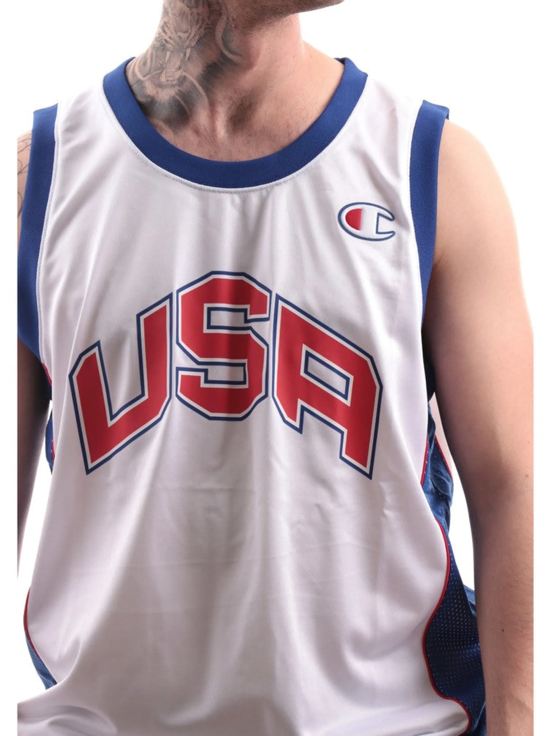 CHAMPION Maglie*Canotta bianca da uomo USA Tank 219745