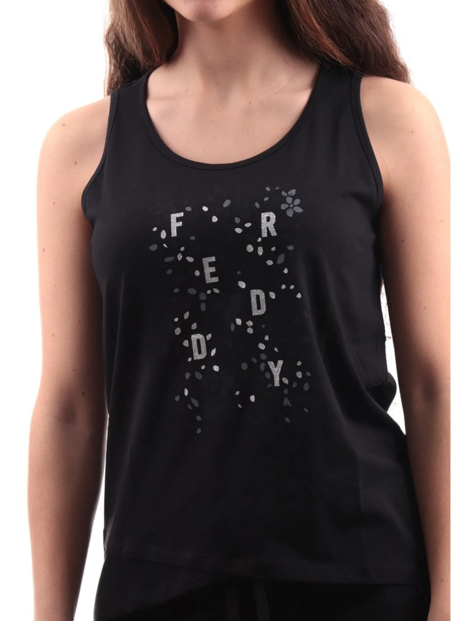 FREDDY Maglie*Canotta nera da donna S4WTRT6