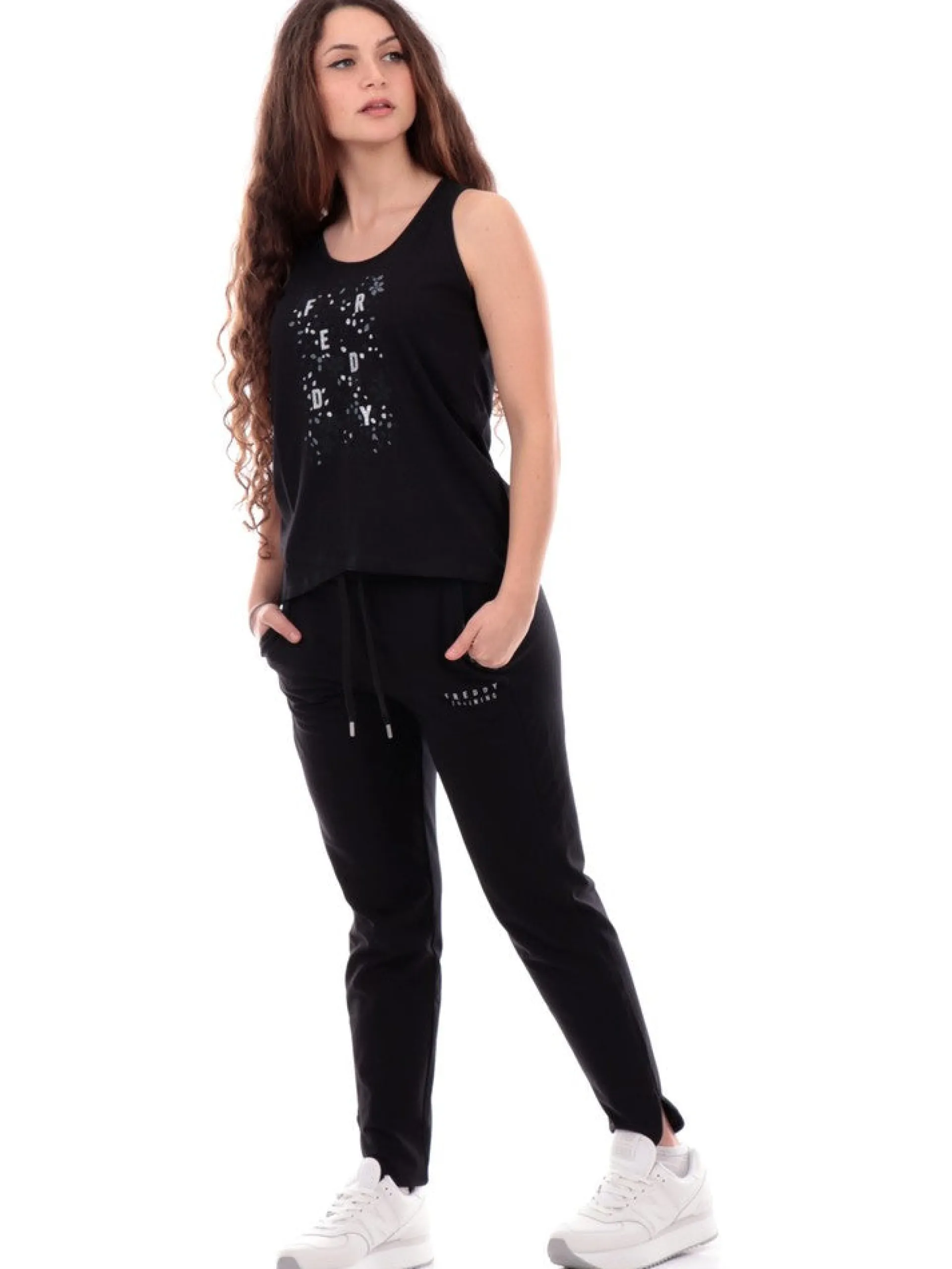 FREDDY Maglie*Canotta nera da donna S4WTRT6